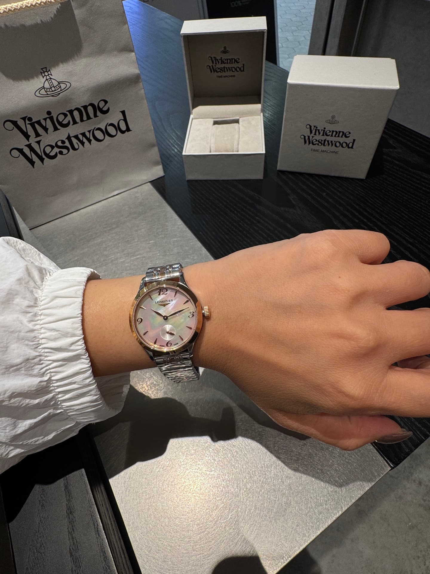Longines White Watch