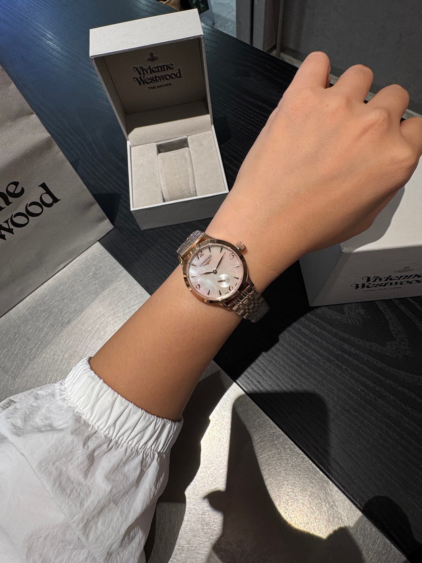 Longines White Watch