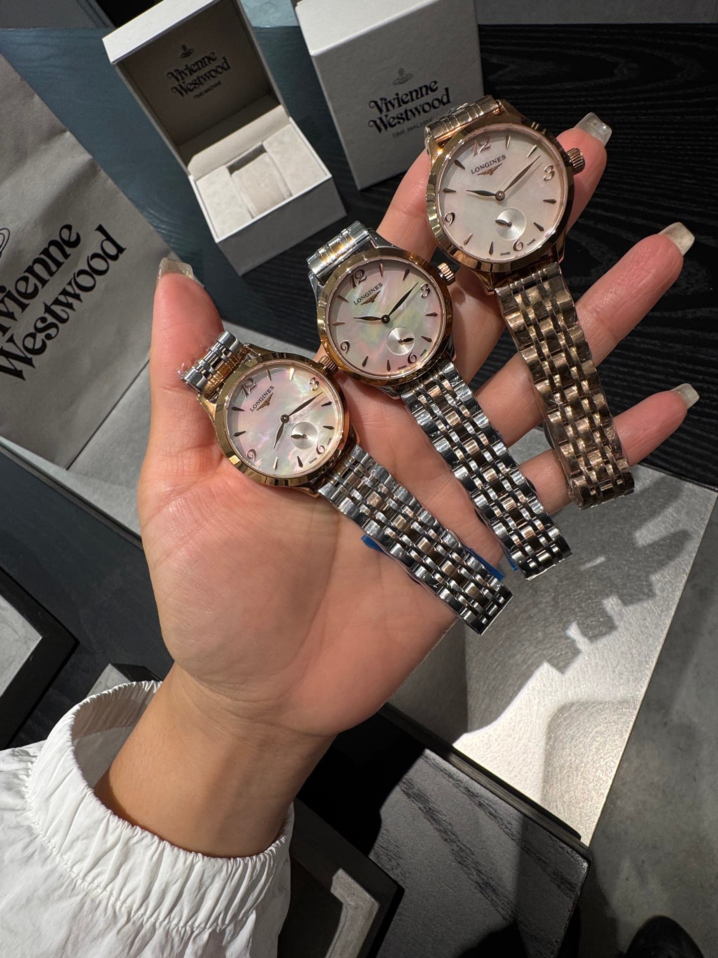 Longines White Watch