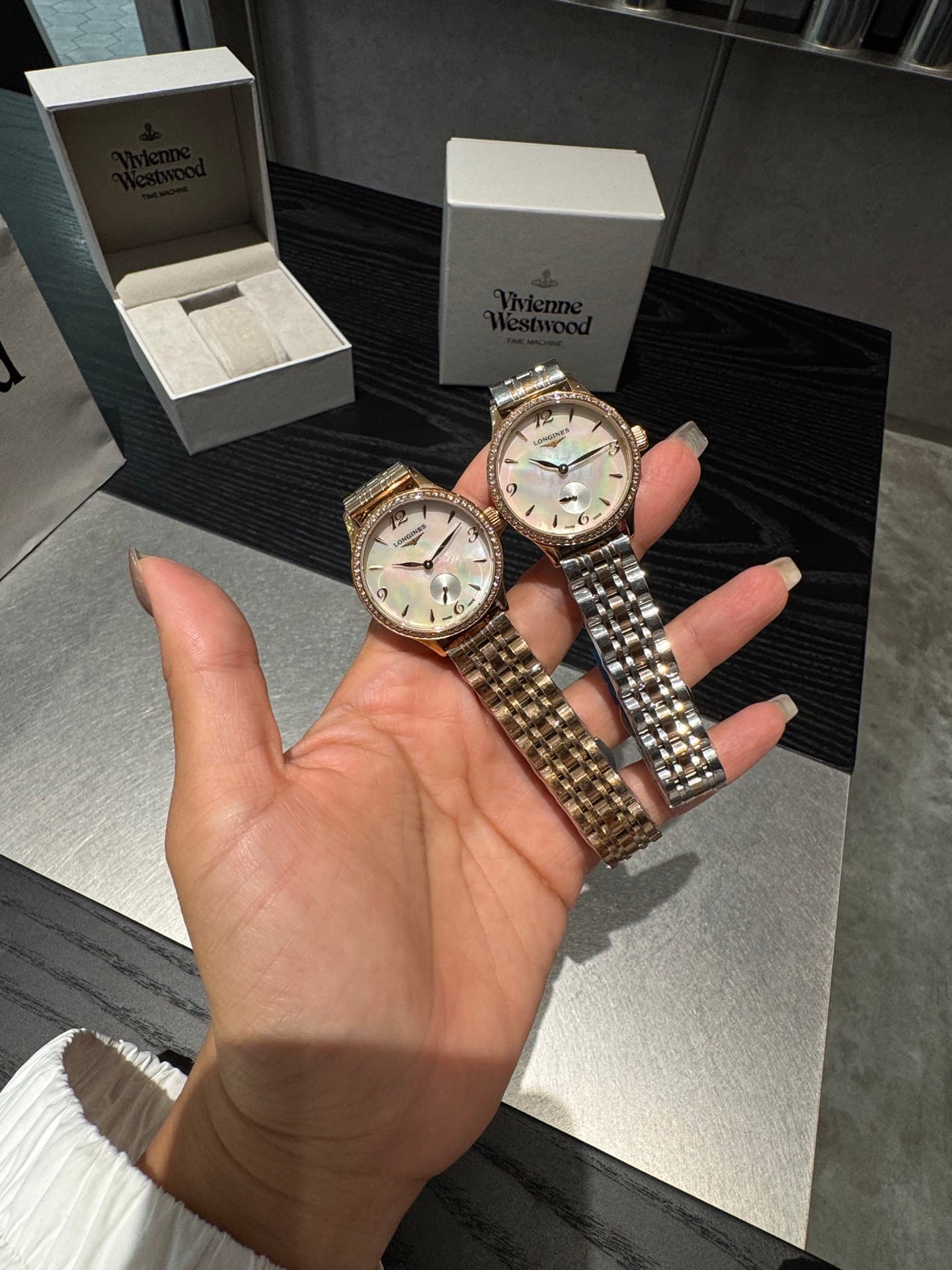 Longines White Watch