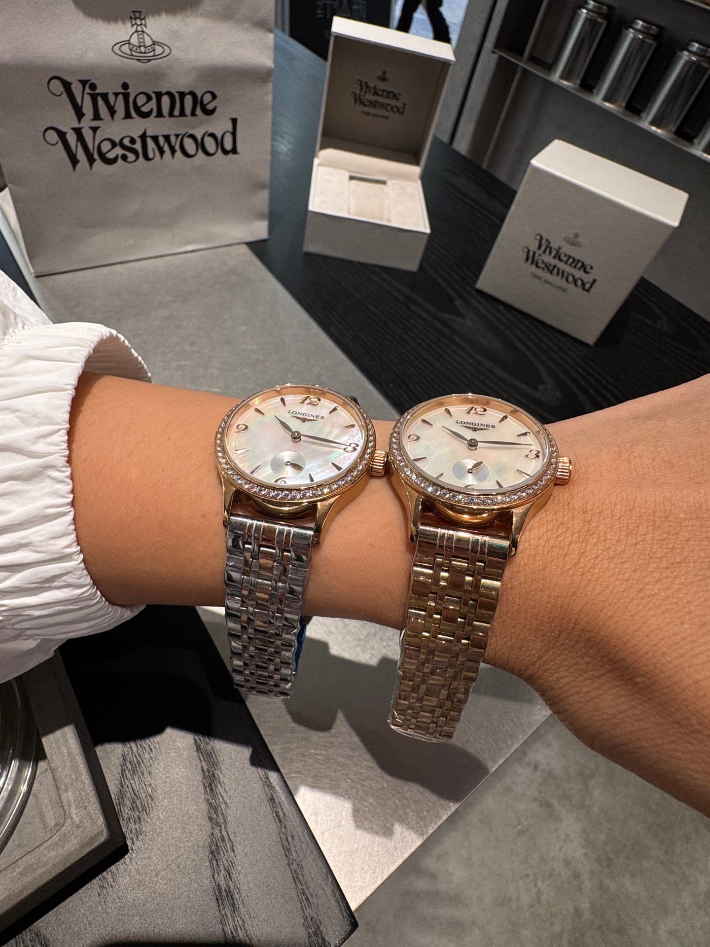 Longines White Watch