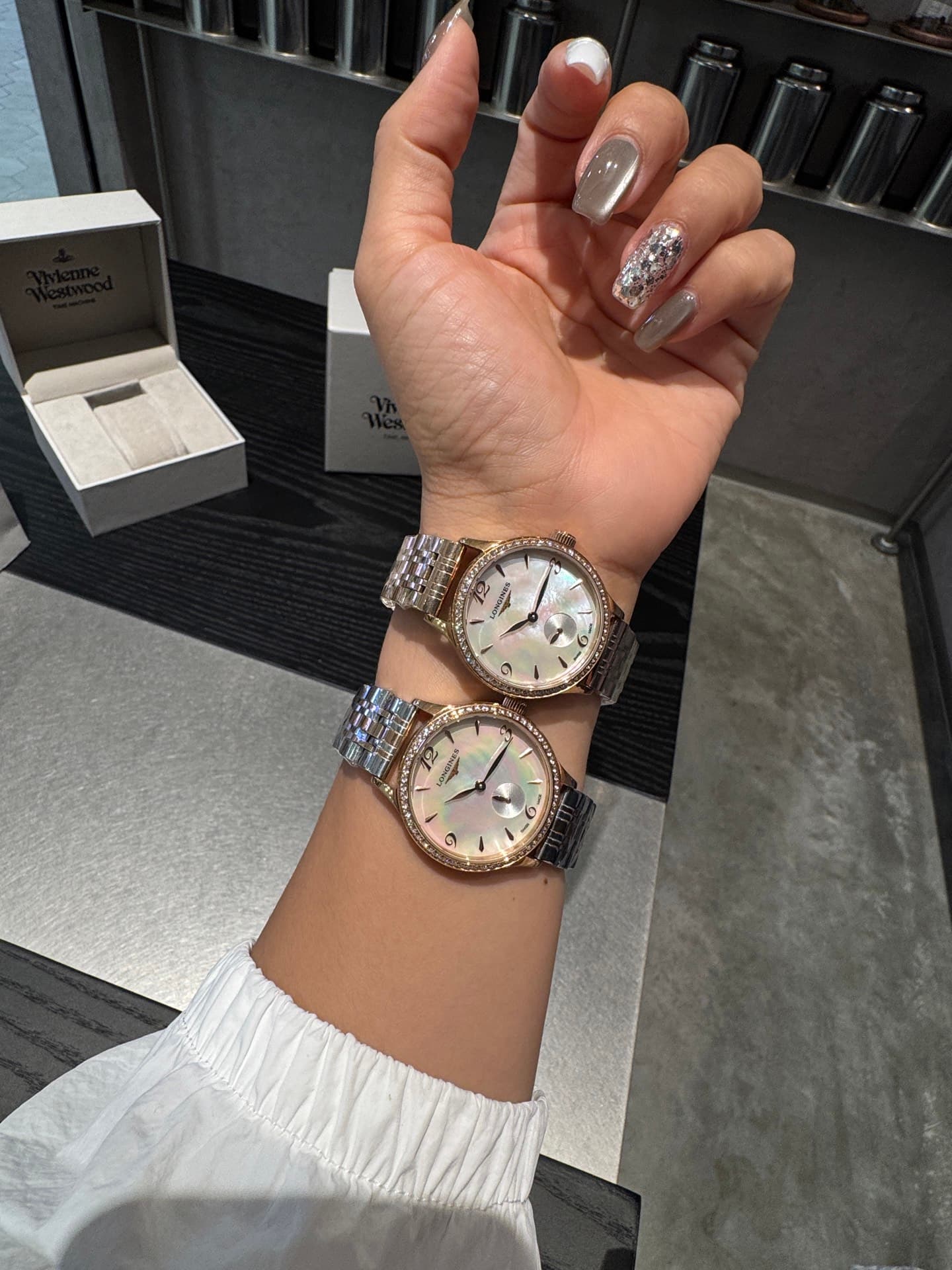 Longines White Watch