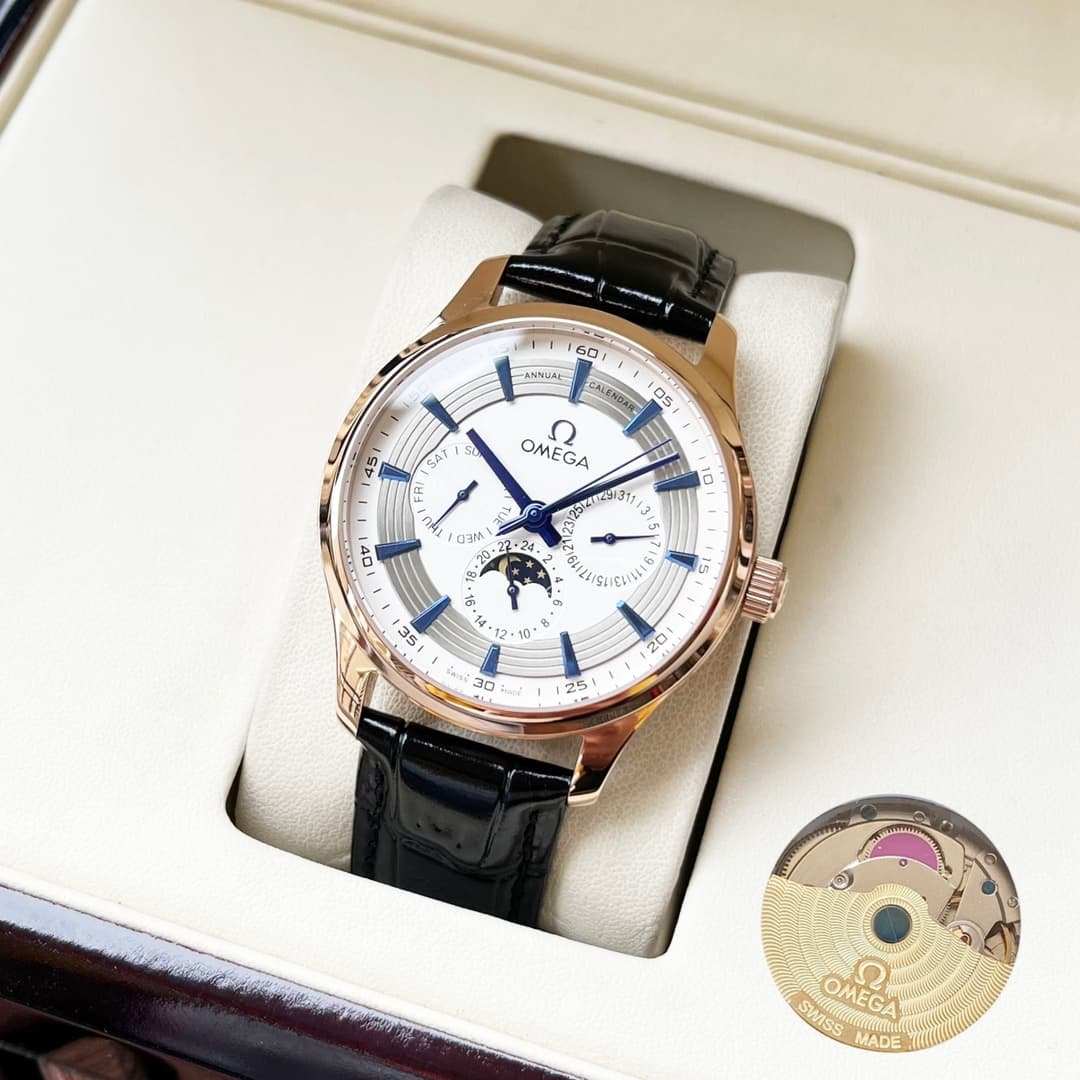 Omega White Watch