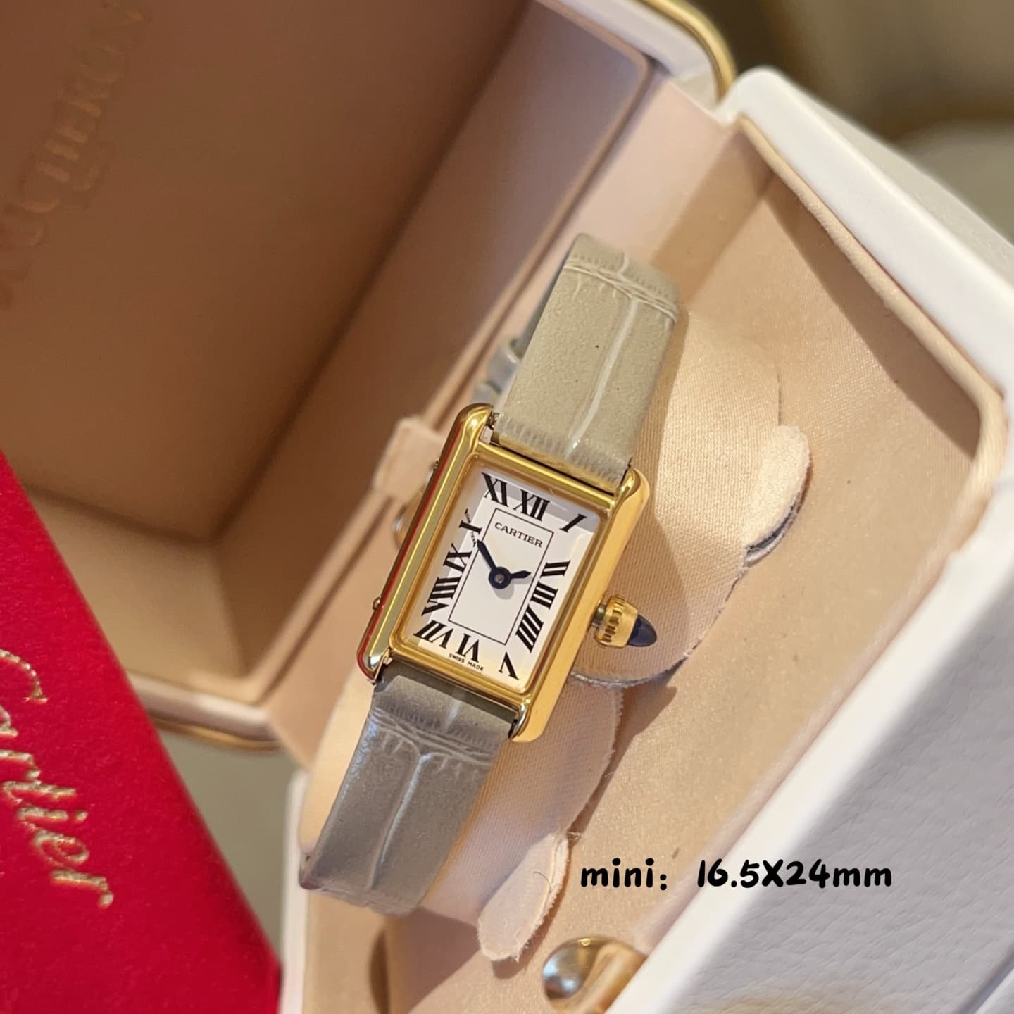 Cartier White Mini Watch