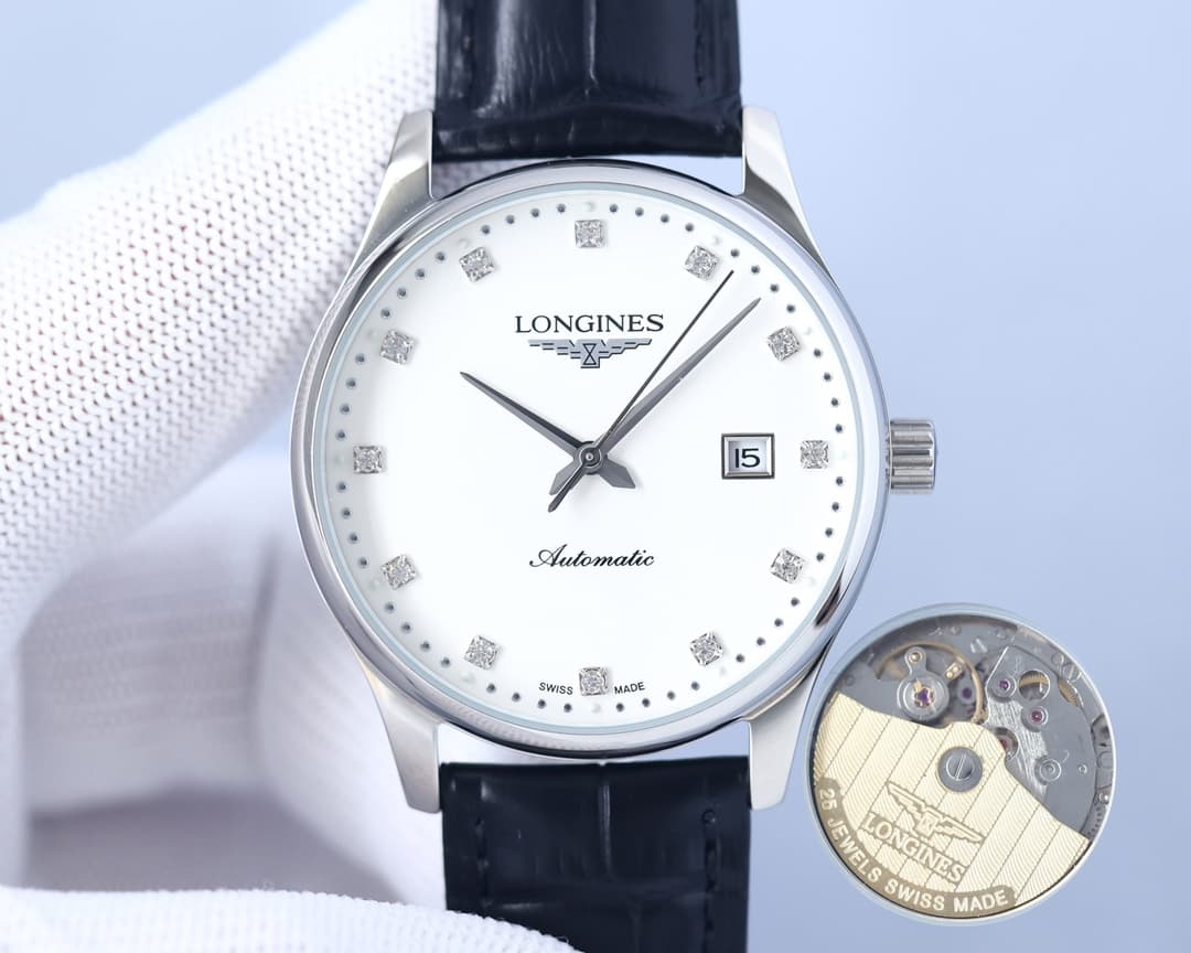 Longines White Watch