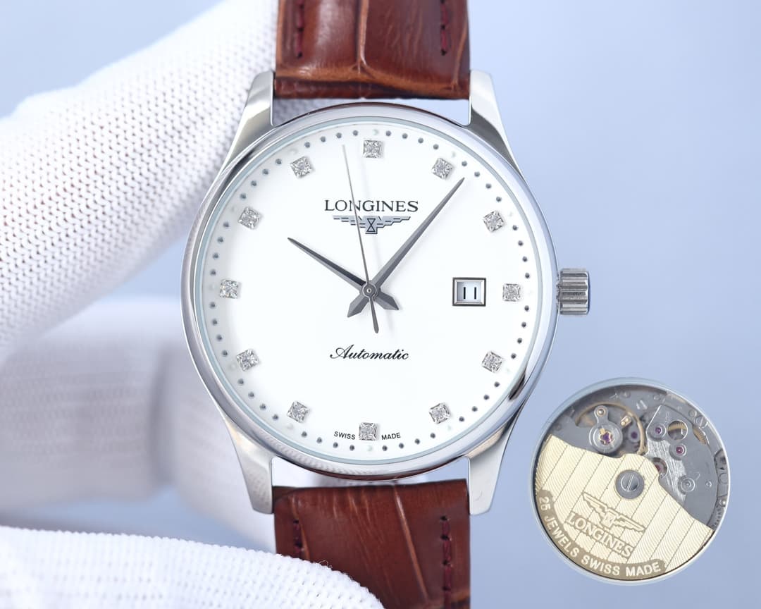 Longines White Watch