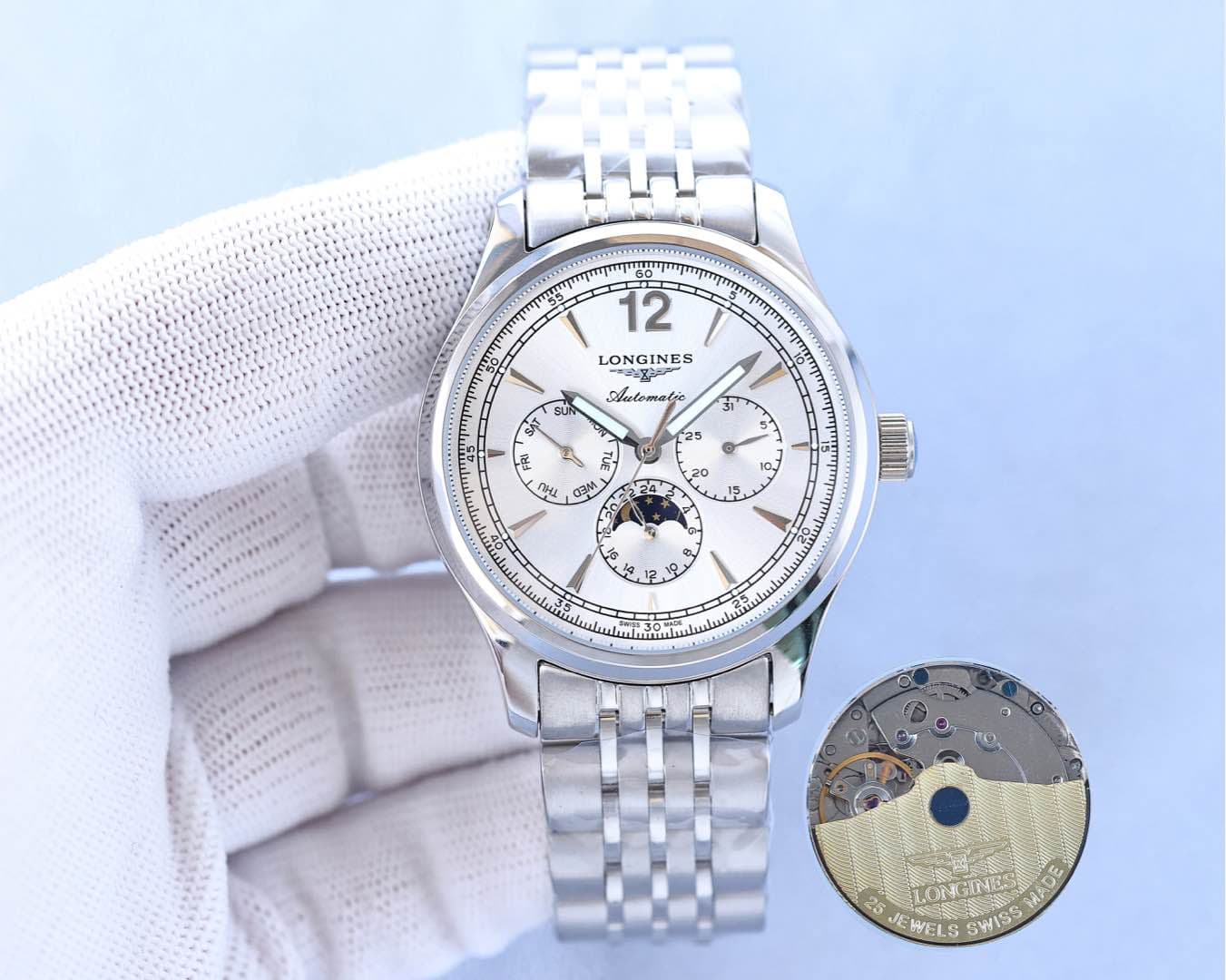 Longines White Watch