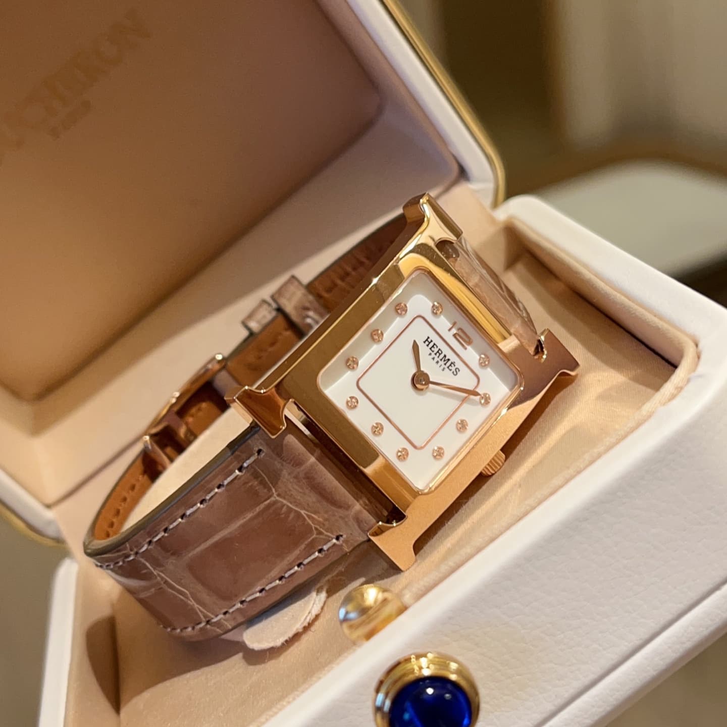 Hermes White Watch