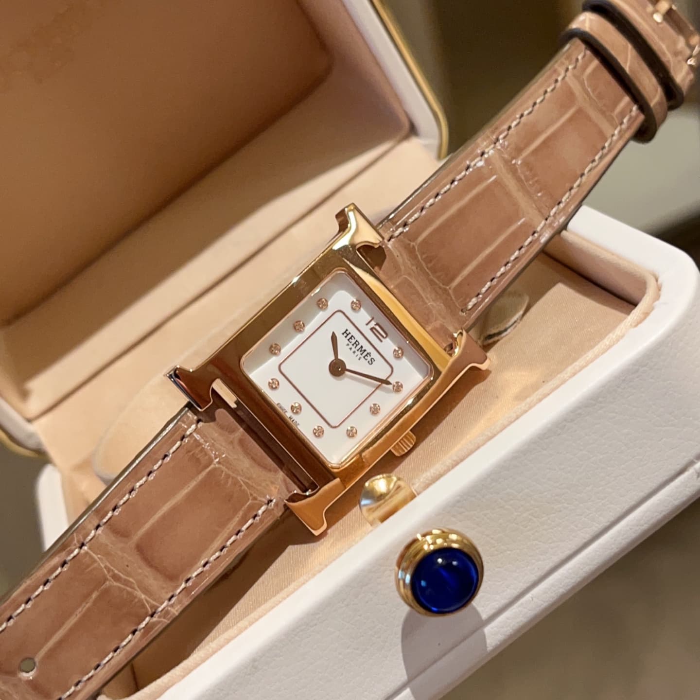 Hermes White Watch