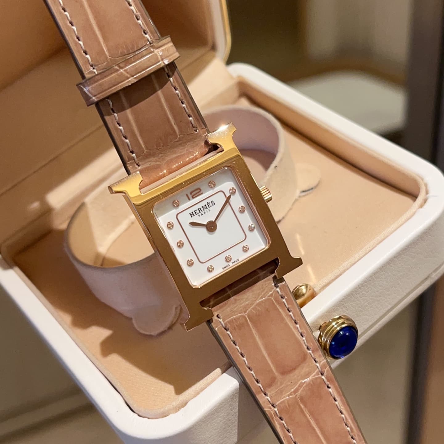 Hermes White Watch