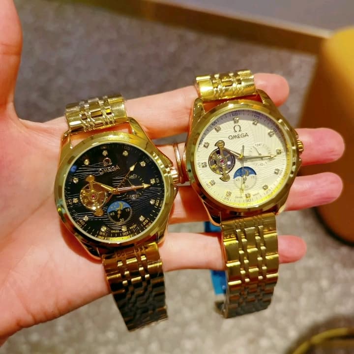Omega White Watch