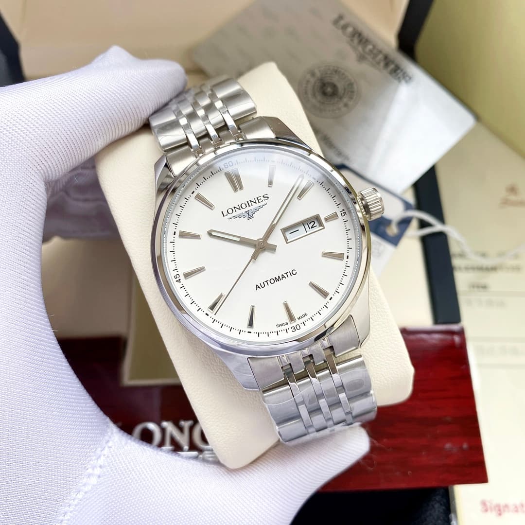 Longines White Watch