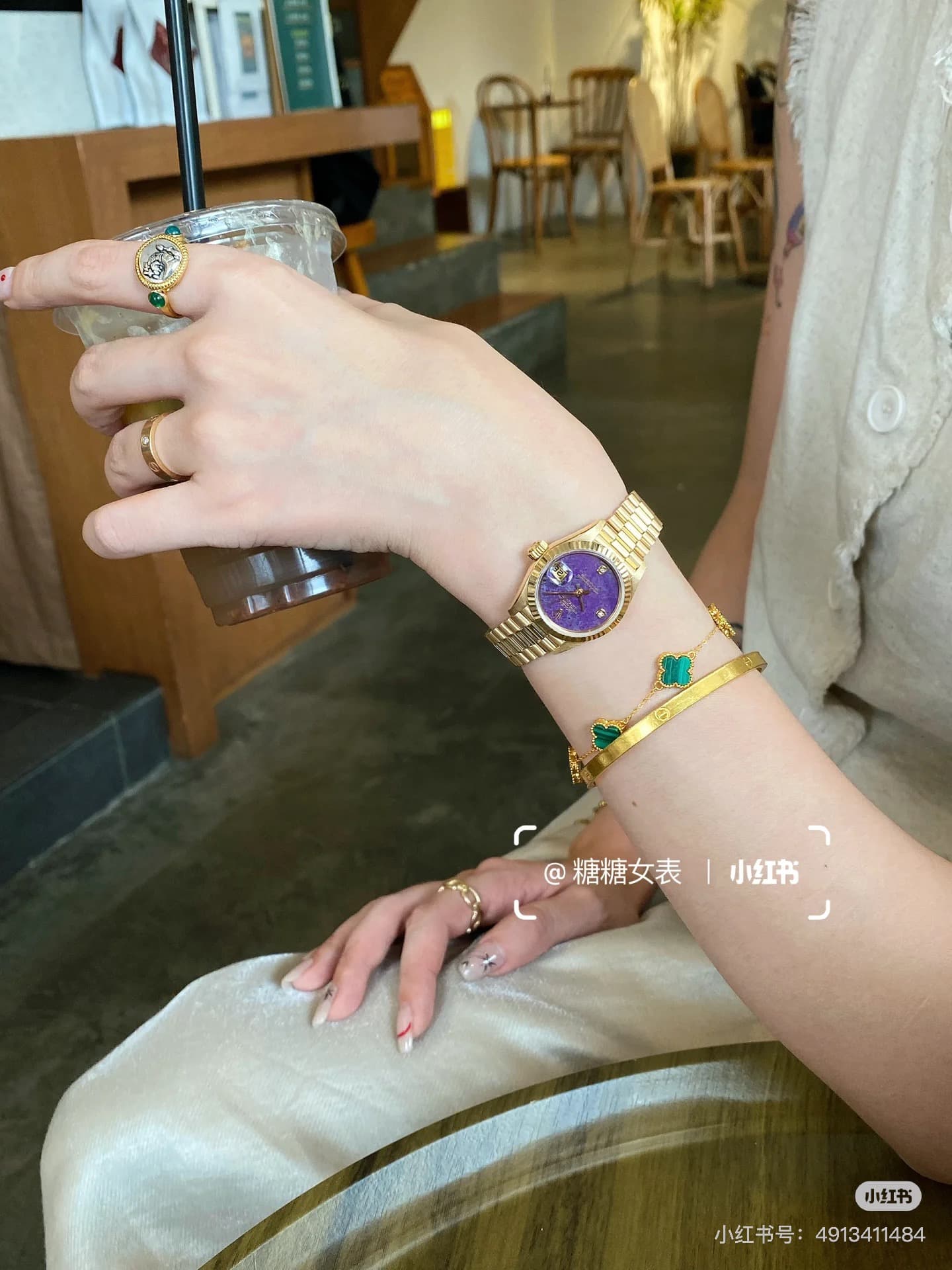 Luxury Brand Gold Watch