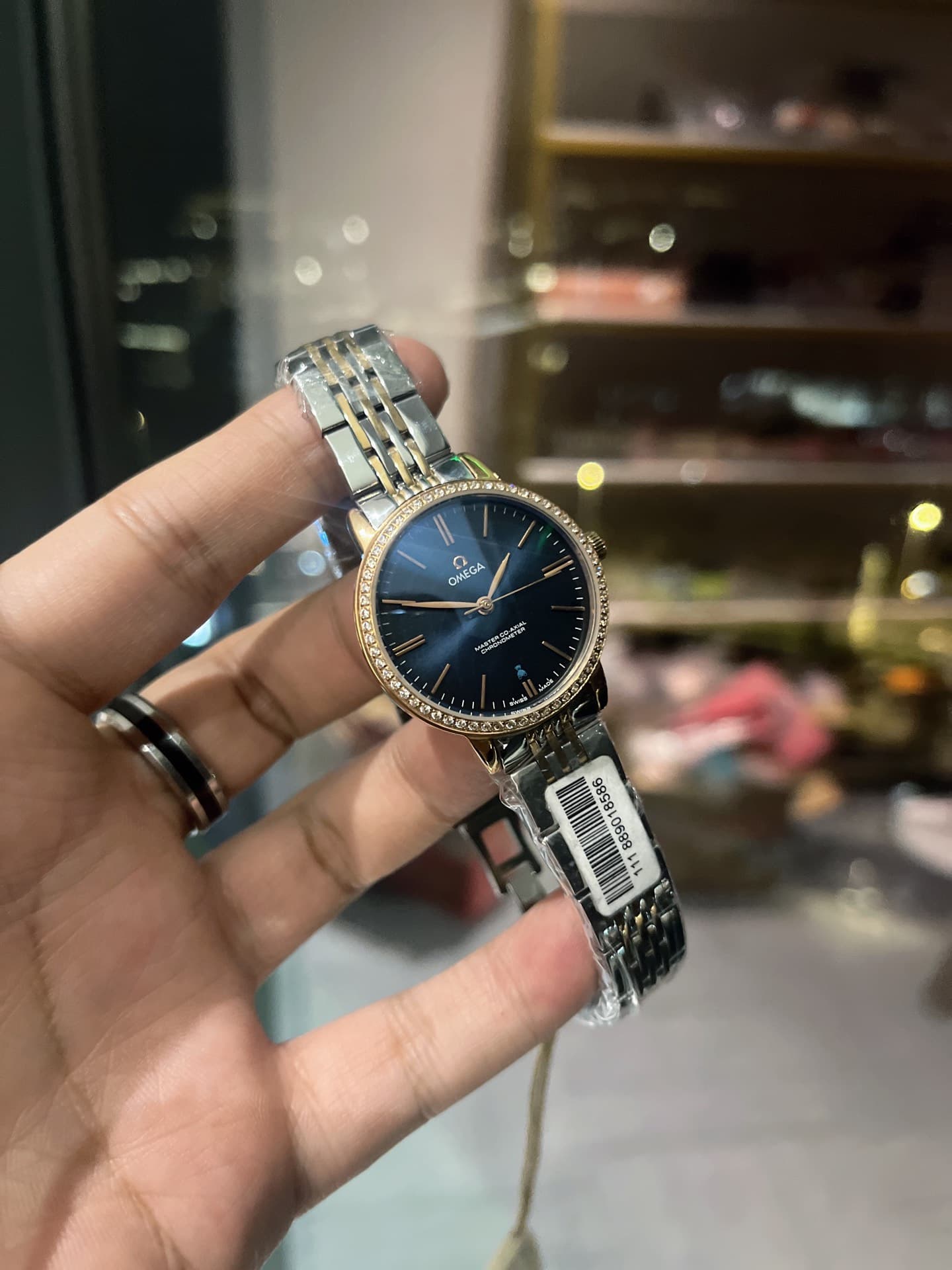 Omega White Watch