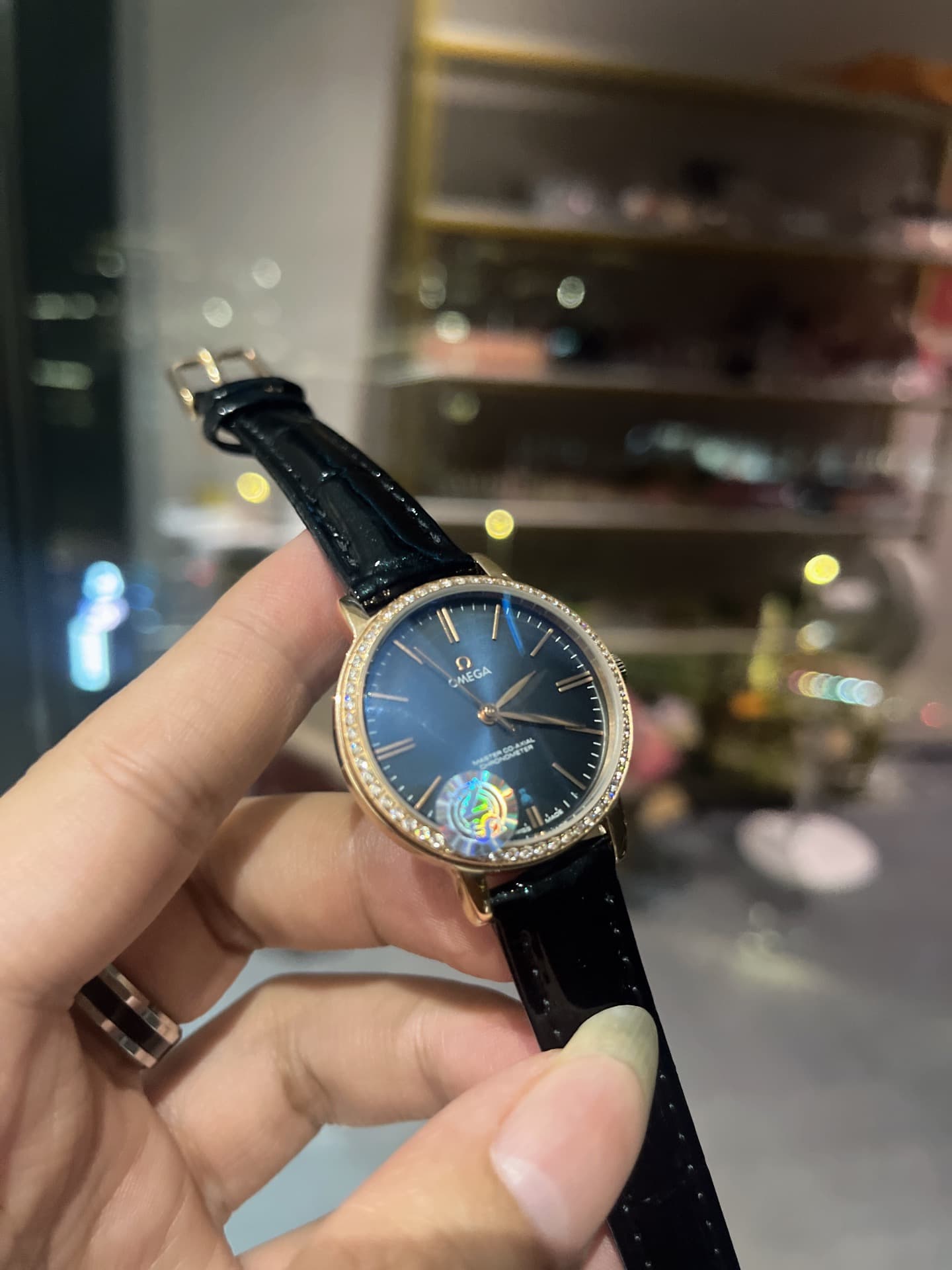 Omega White Watch