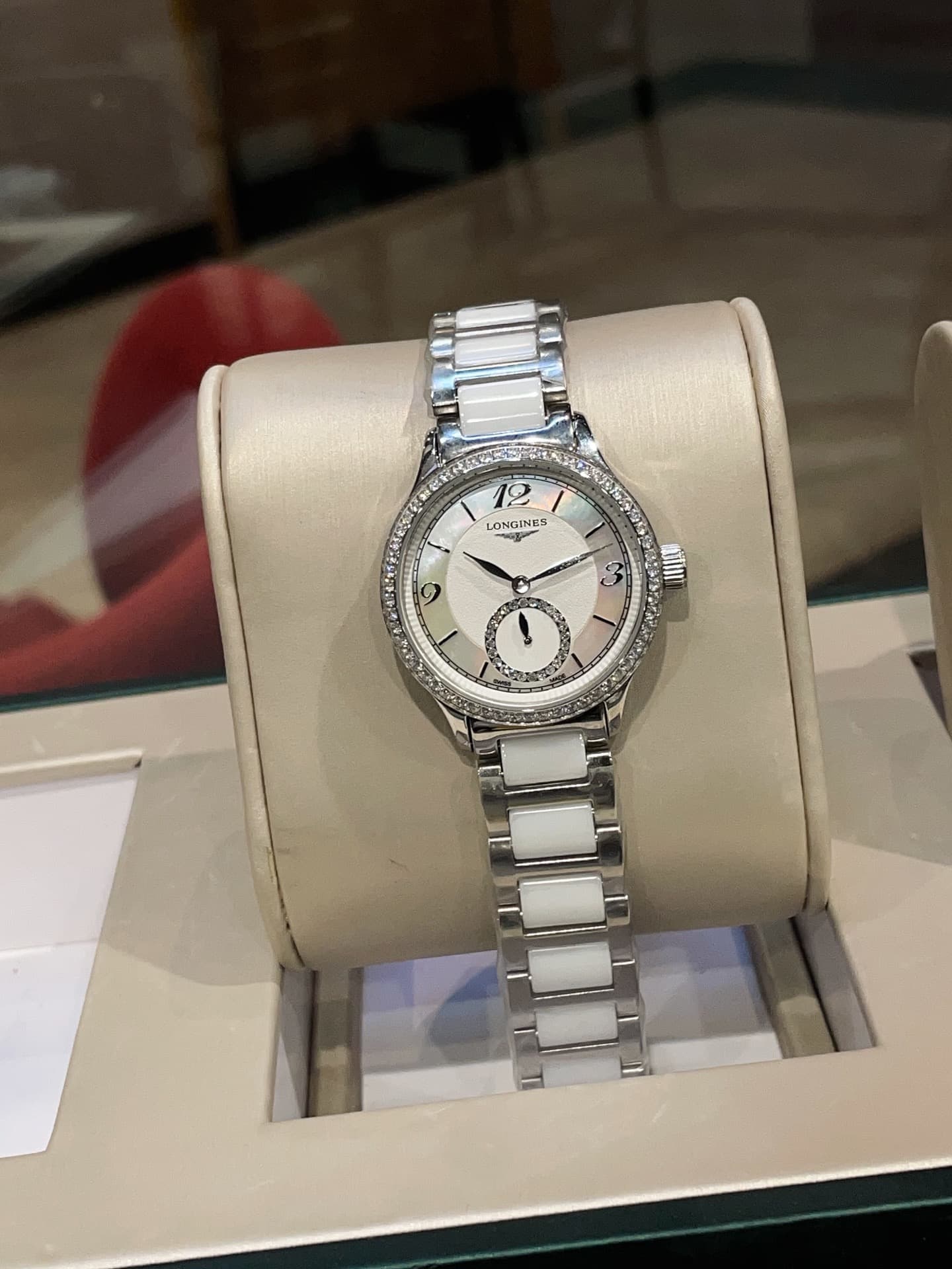 Longines White Watch