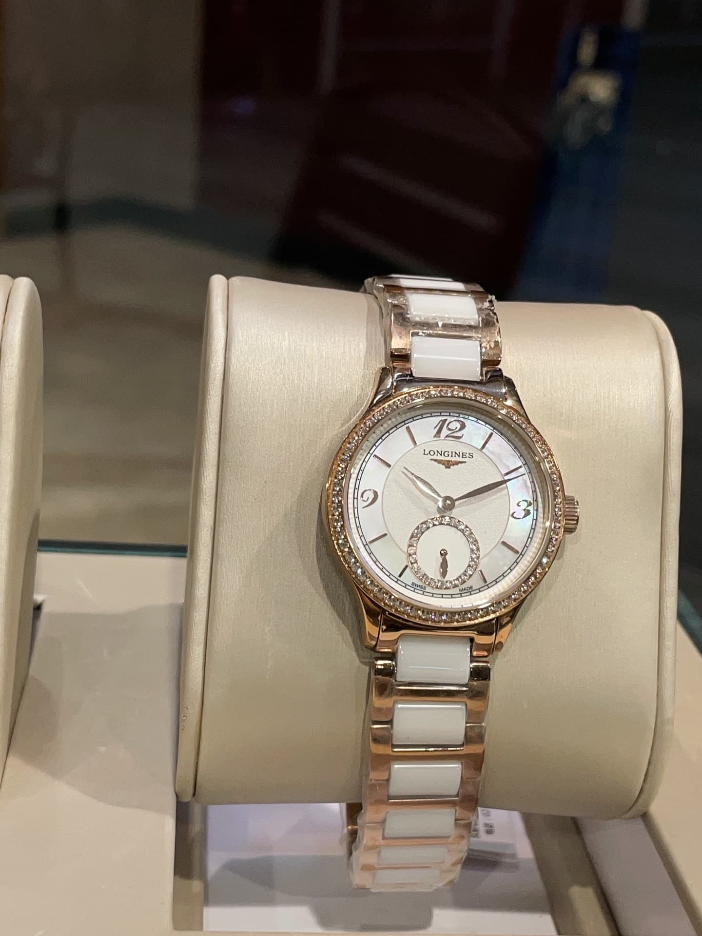Longines White Watch