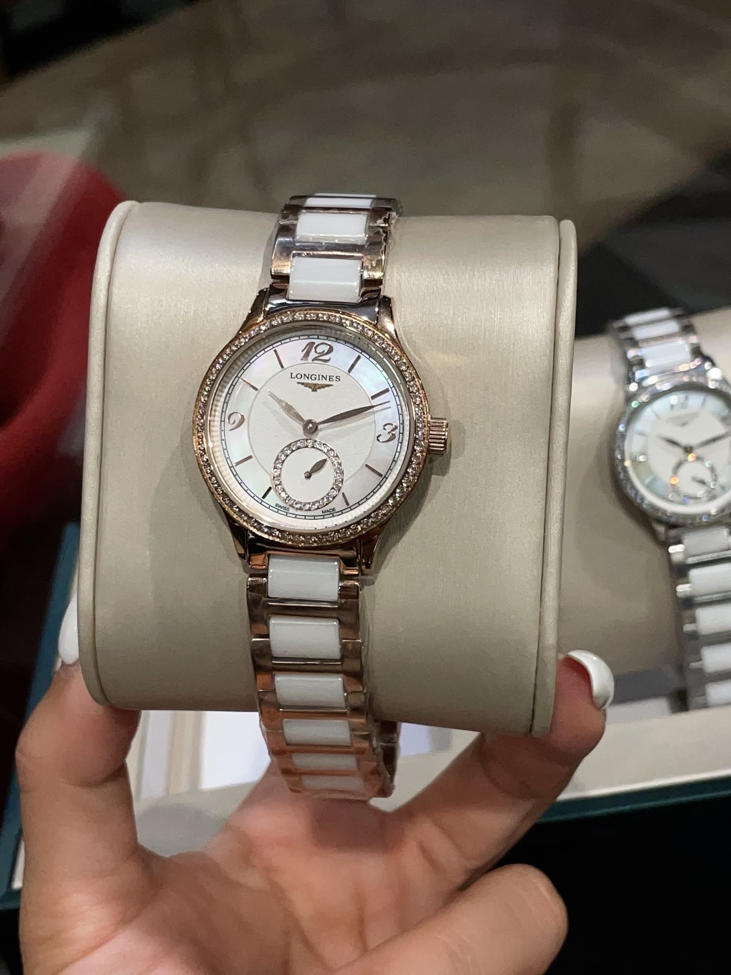 Longines White Watch