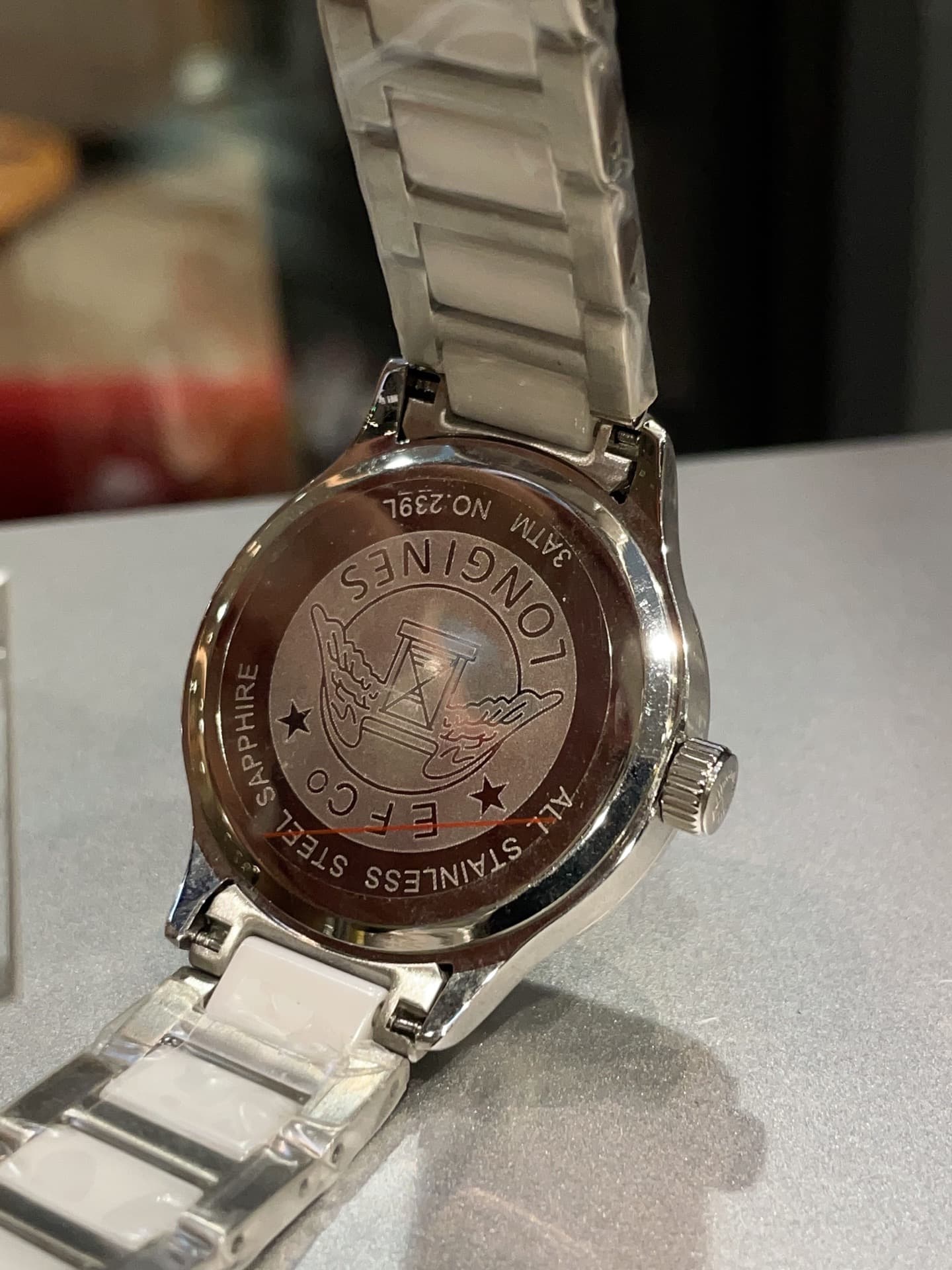 Longines White Watch