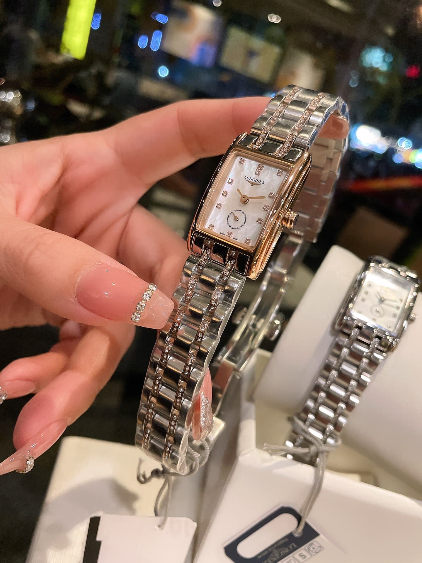 Longines White Watch
