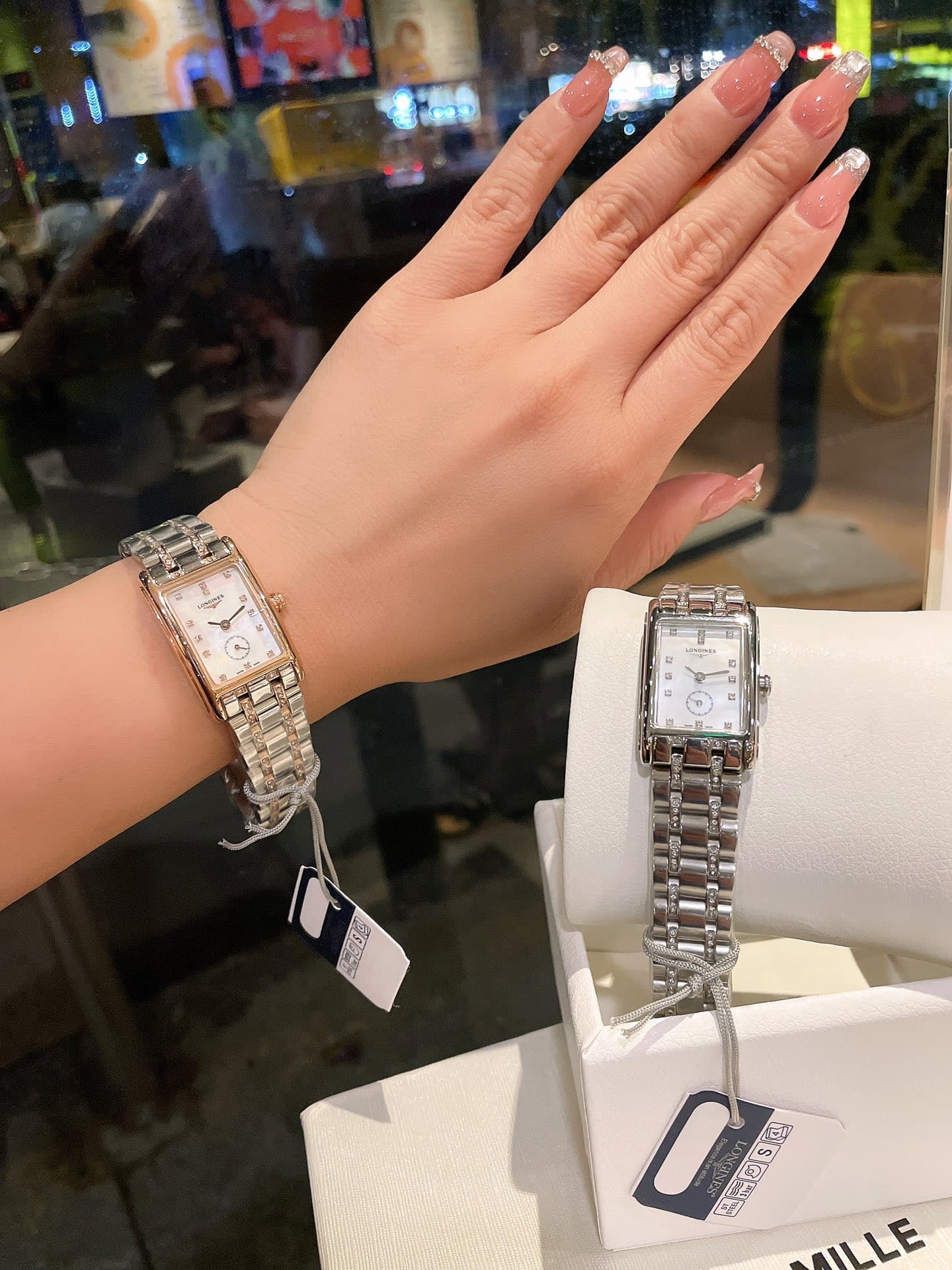 Longines White Watch
