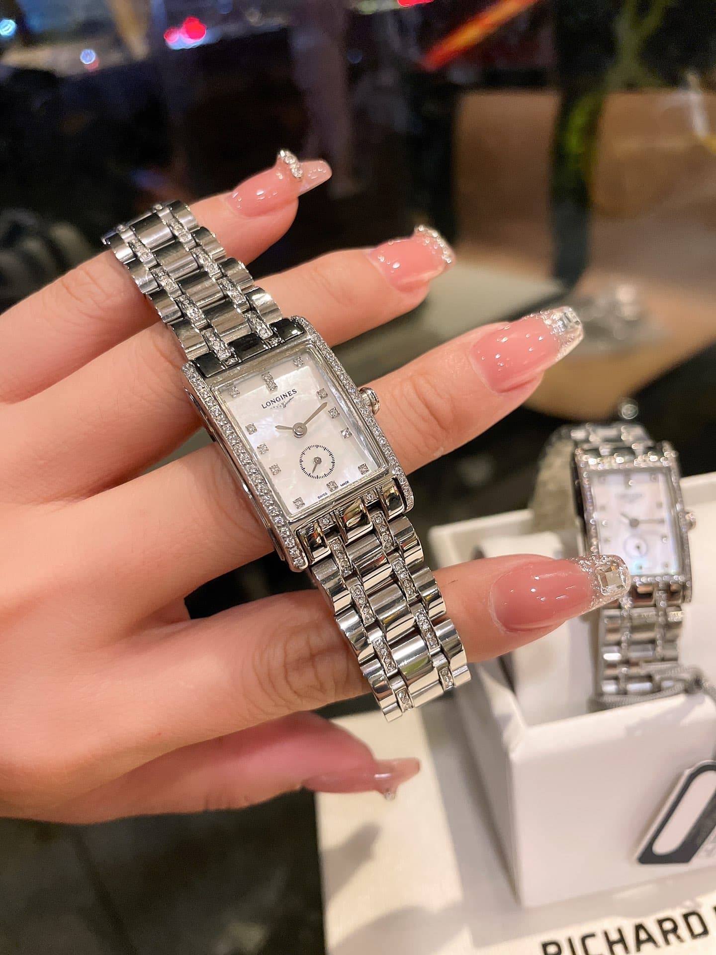 Longines White Watch