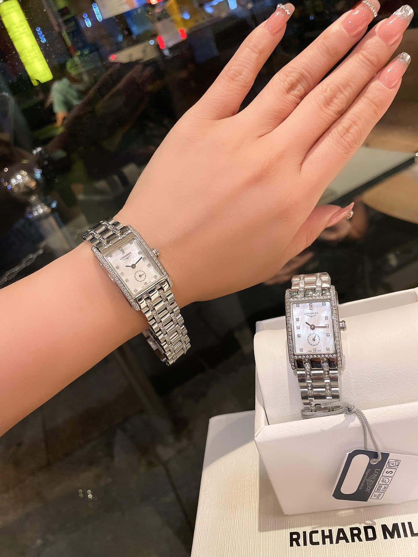 Longines White Watch