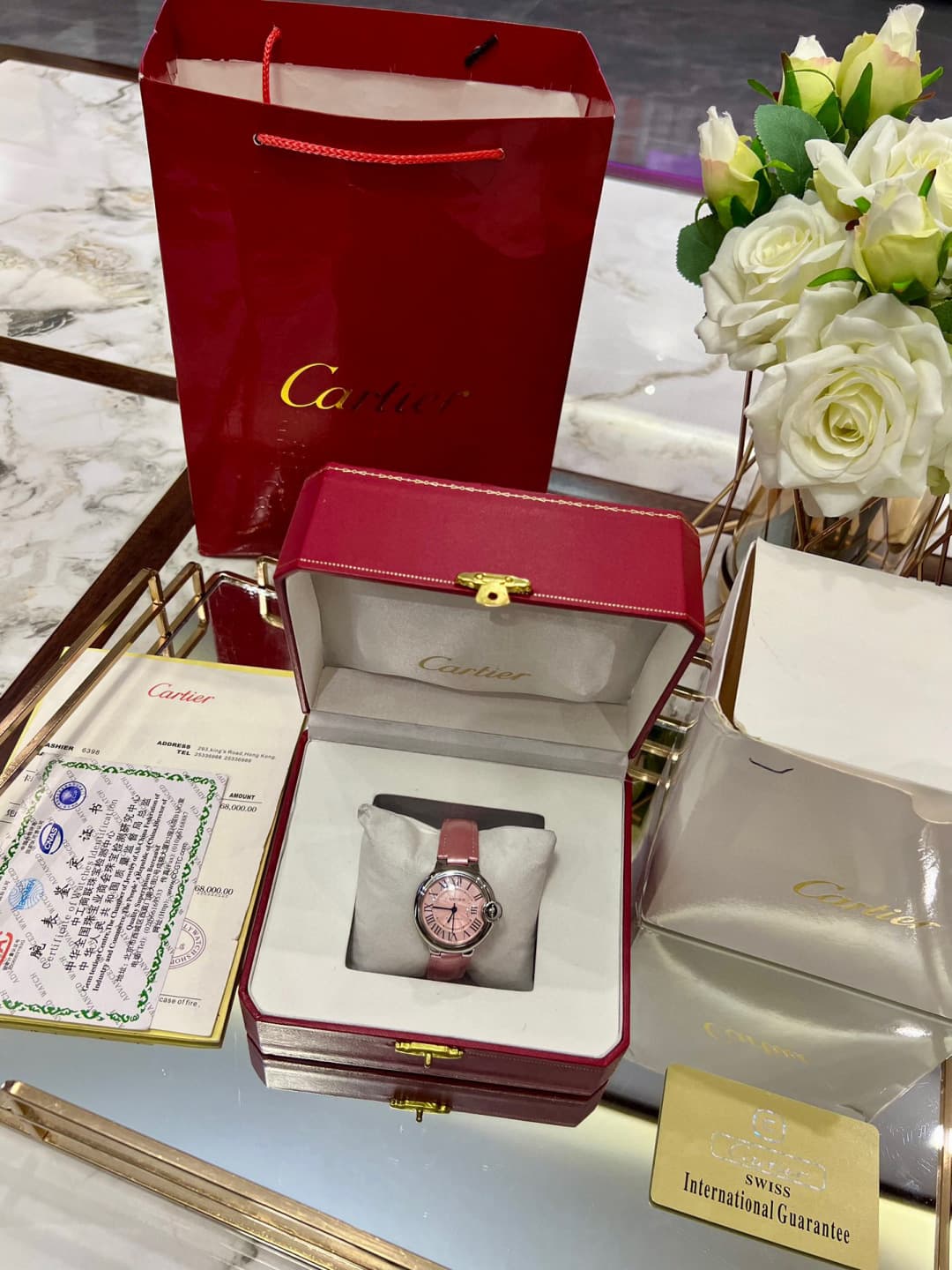 Cartier Pink Watch