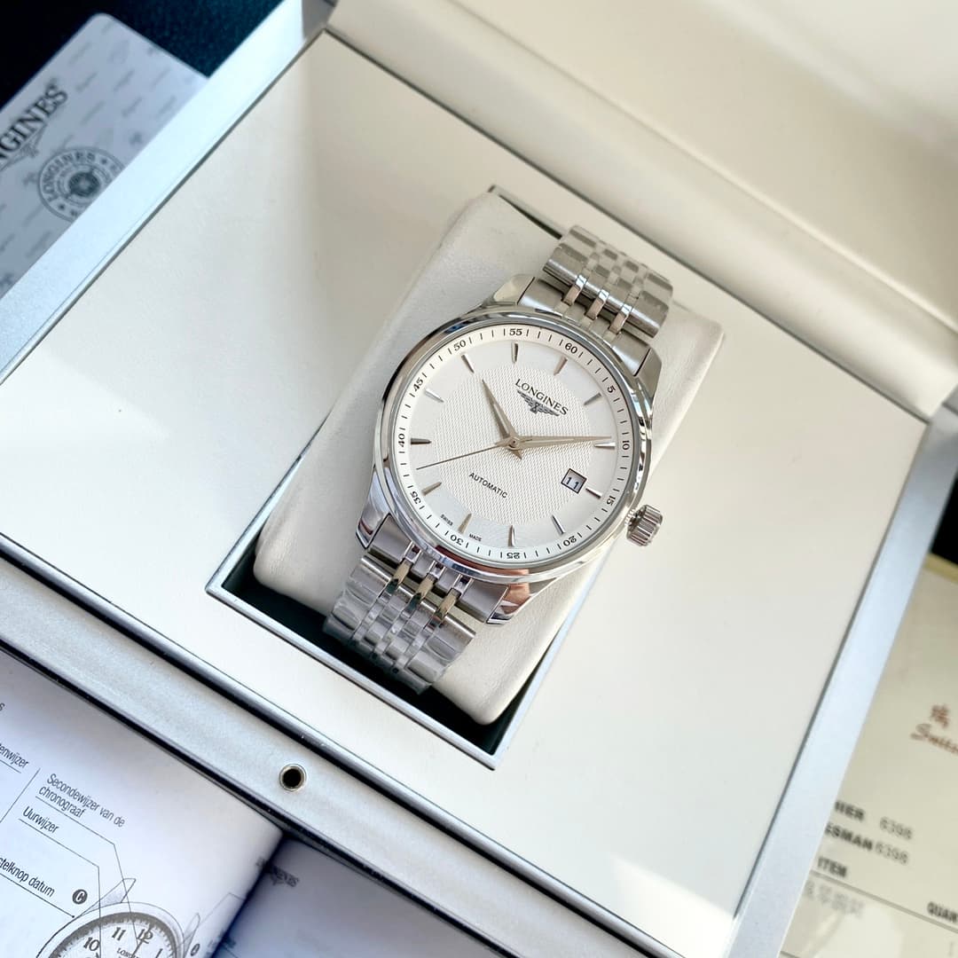 Longines White Watch