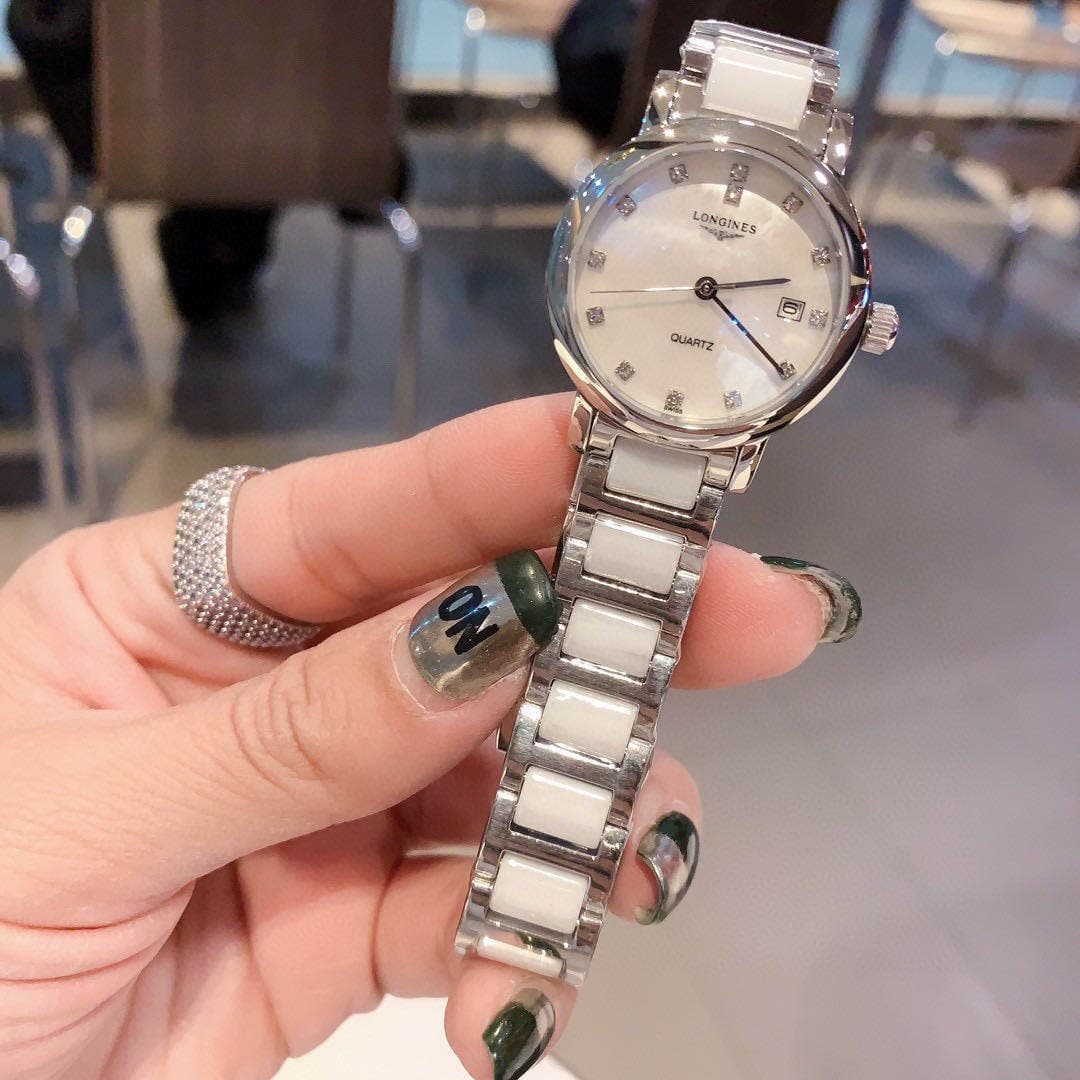 Longines White Watch