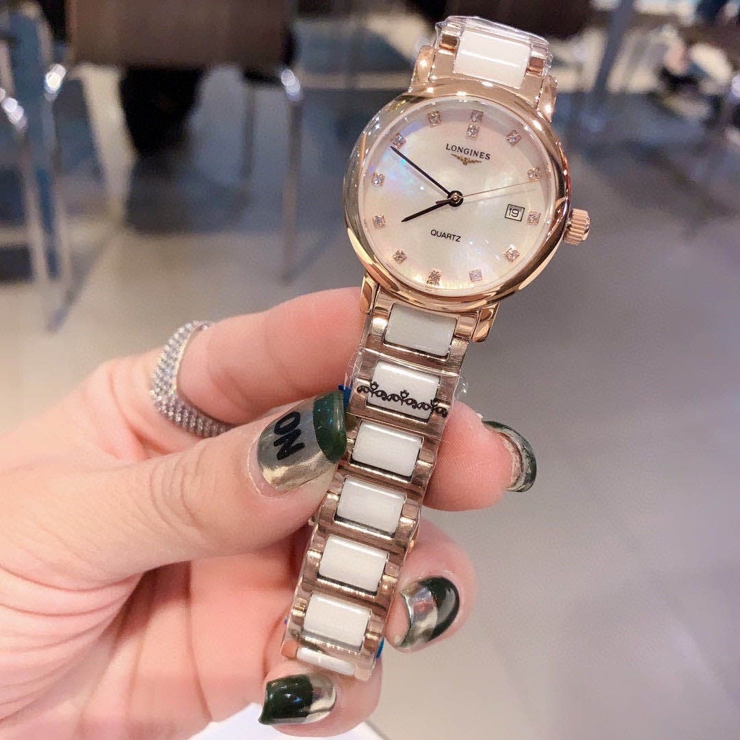 Longines White Watch