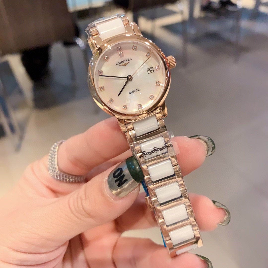 Longines White Watch