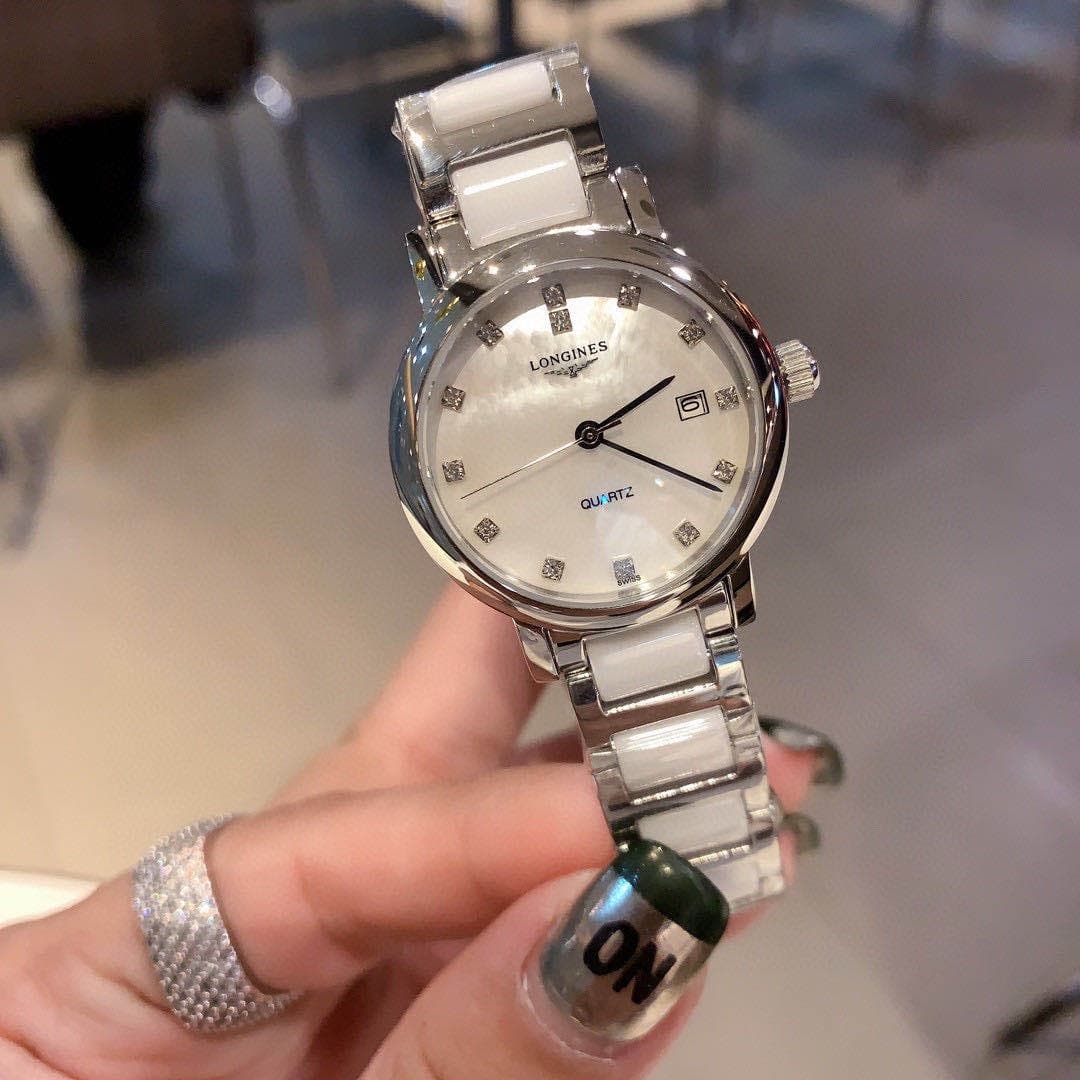 Longines White Watch