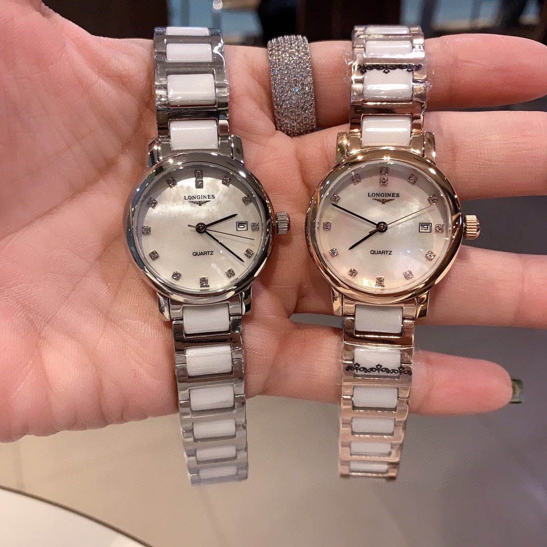 Longines White Watch