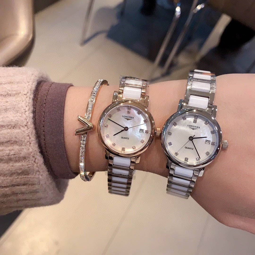 Longines White Watch