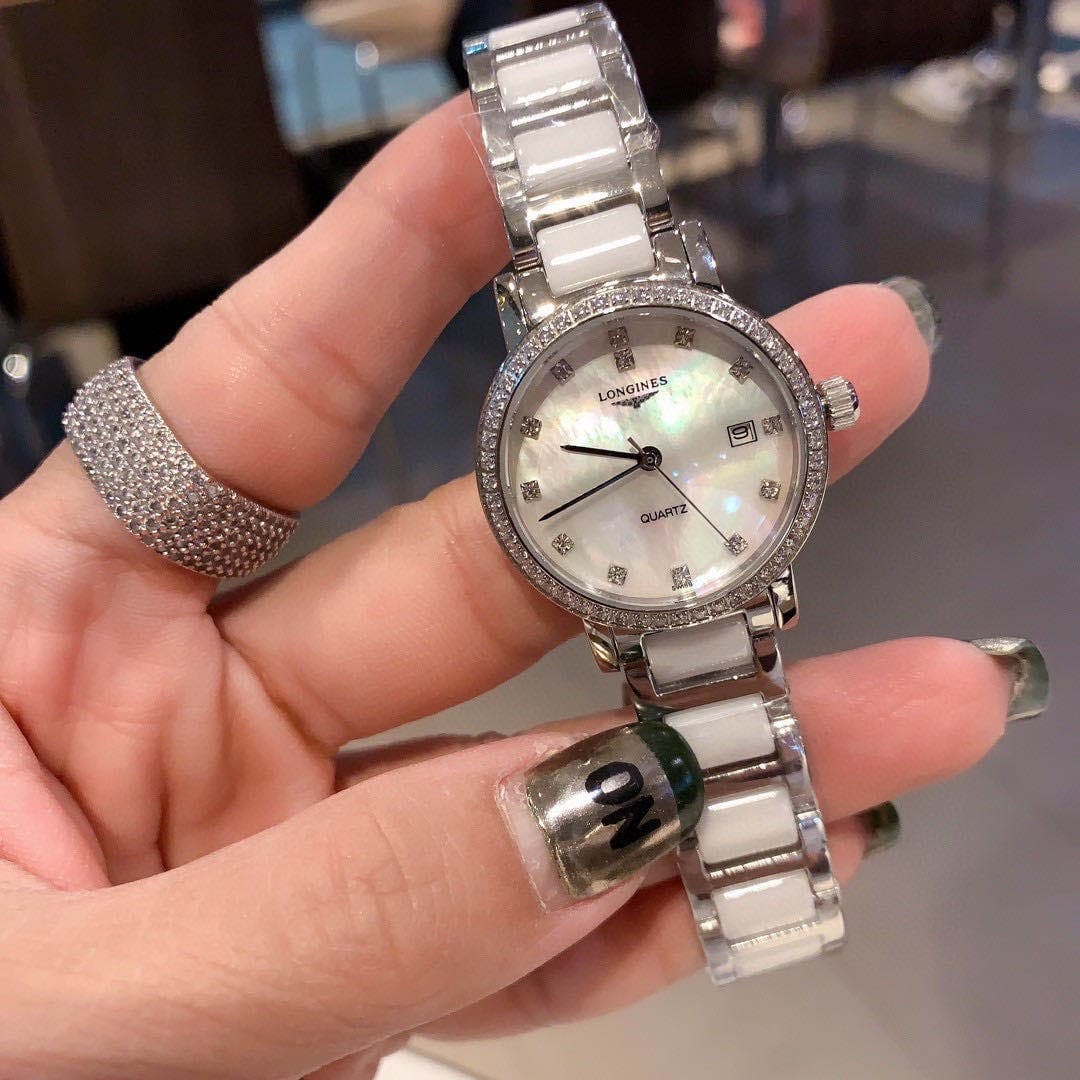 Longines White Watch