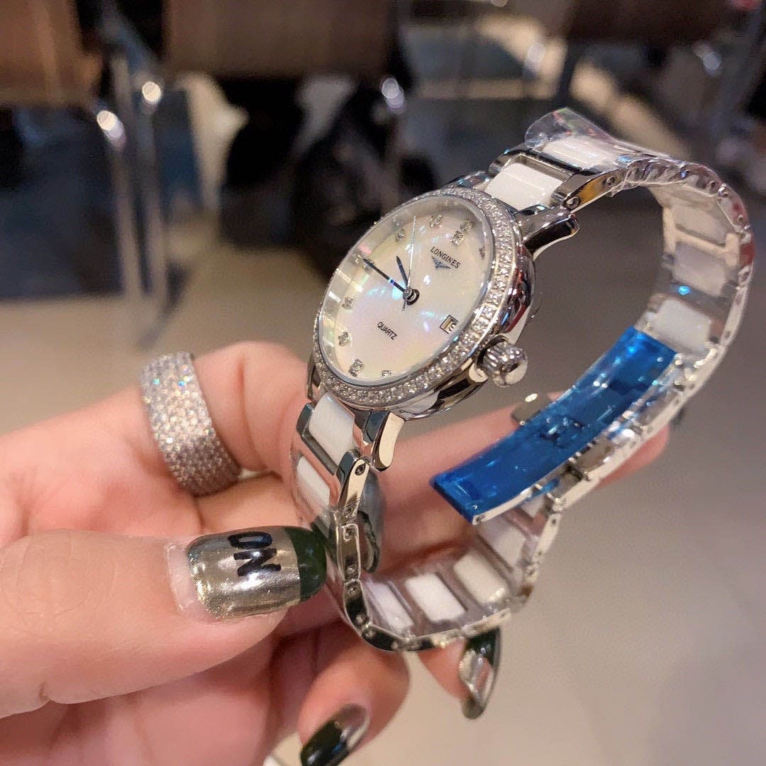 Longines White Watch