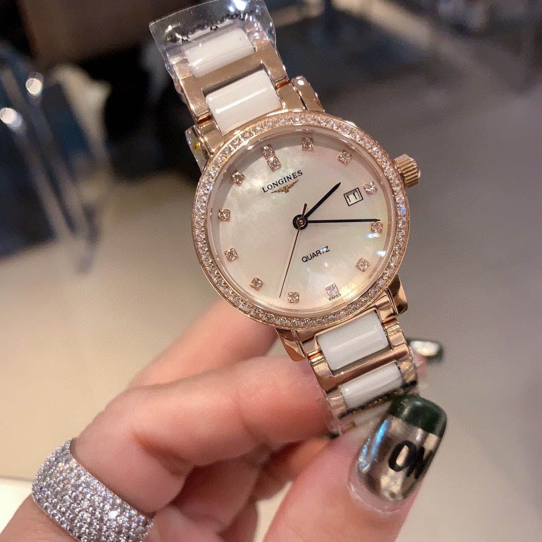 Longines White Watch