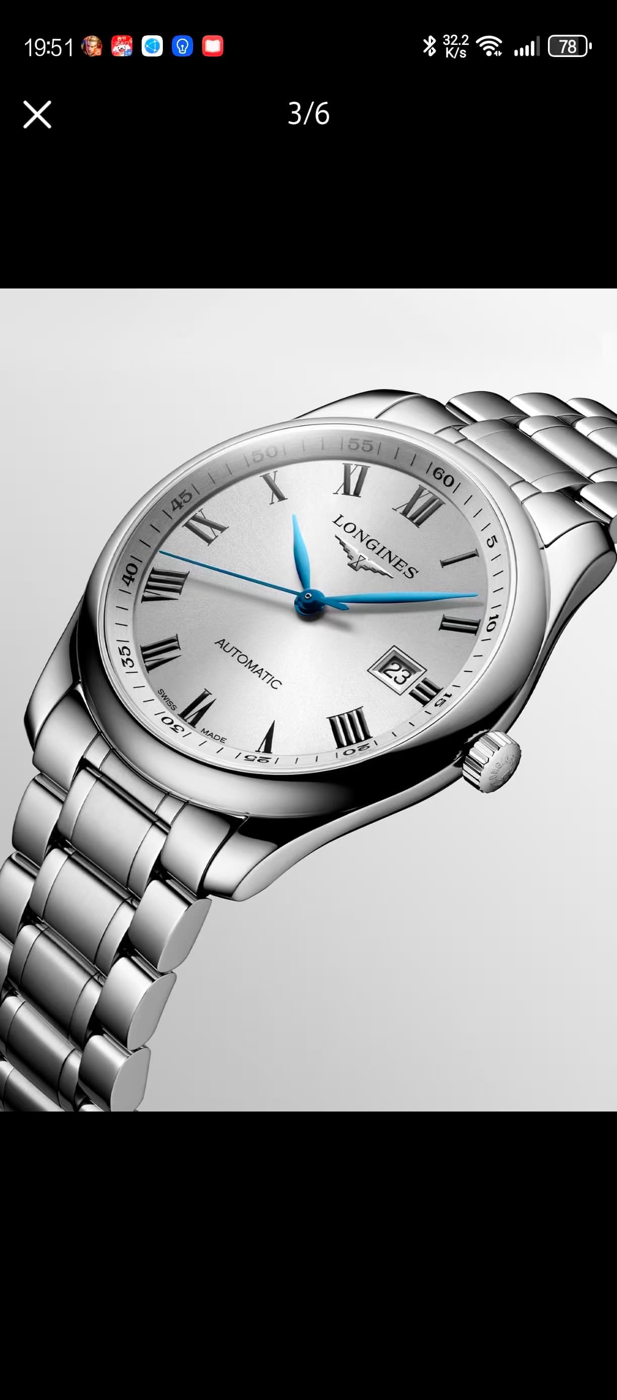 Longines Silver Watch