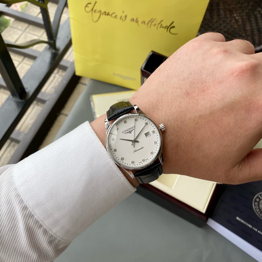 Longines White Watch