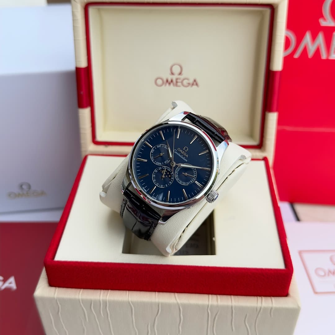 Omega White Watch