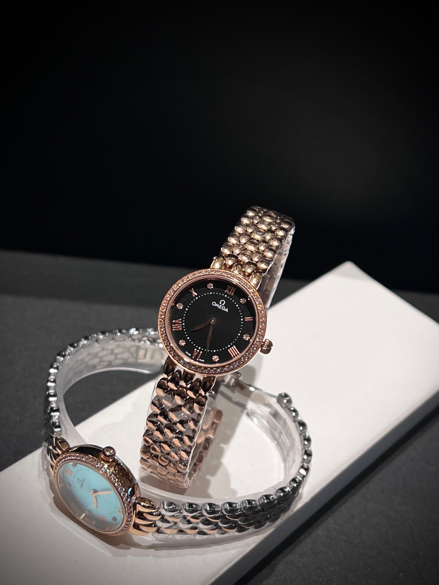 Omega White Watch