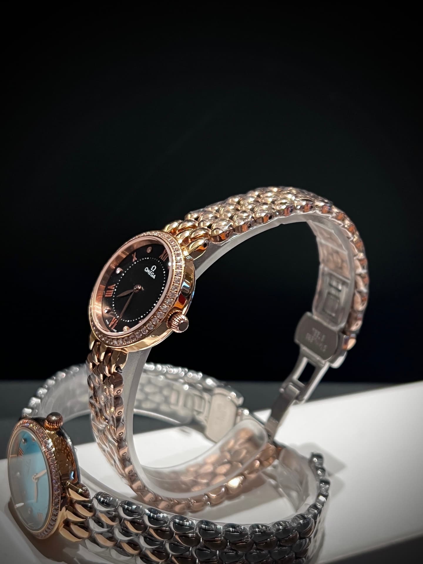 Omega White Watch