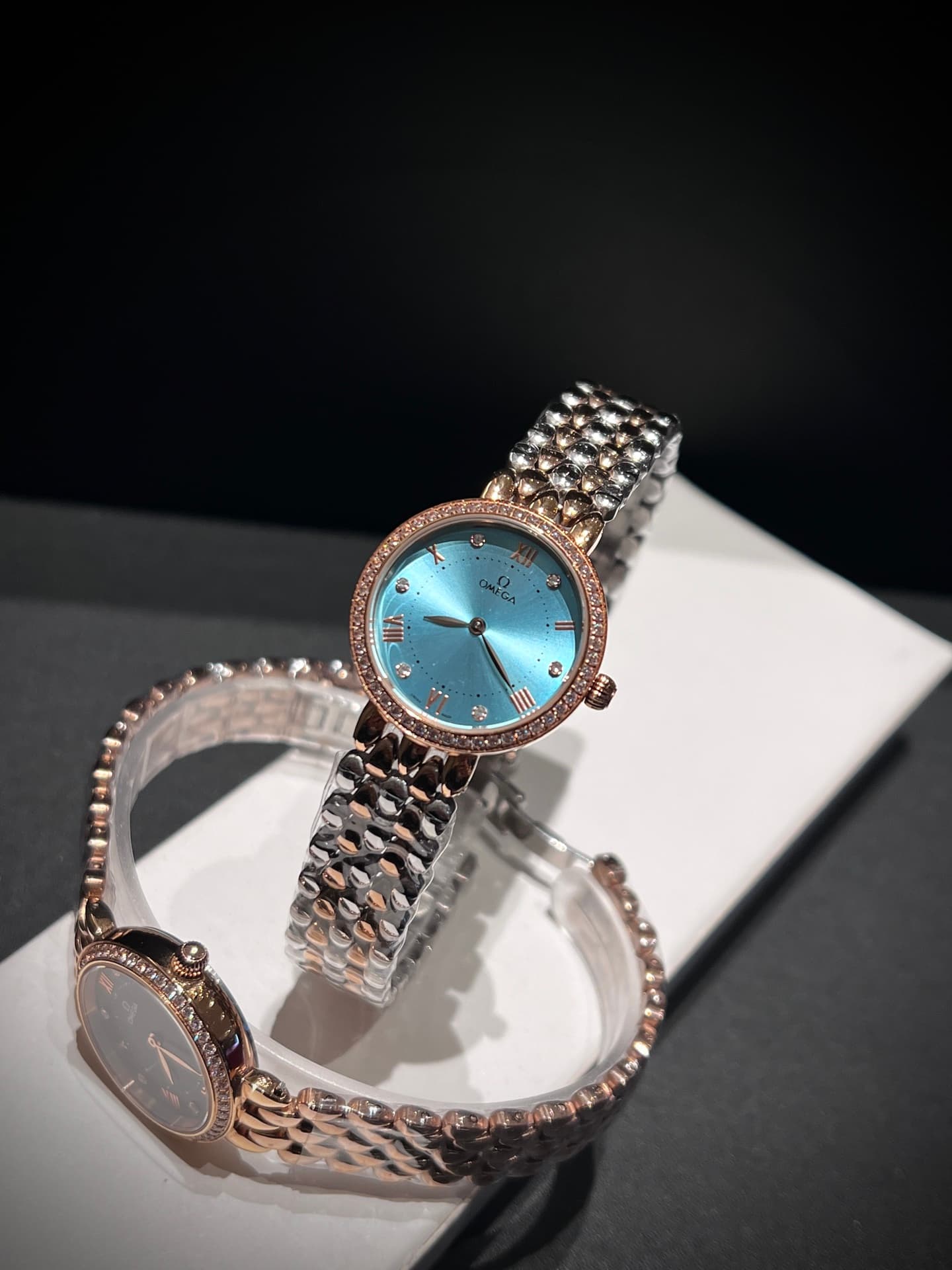 Omega White Watch