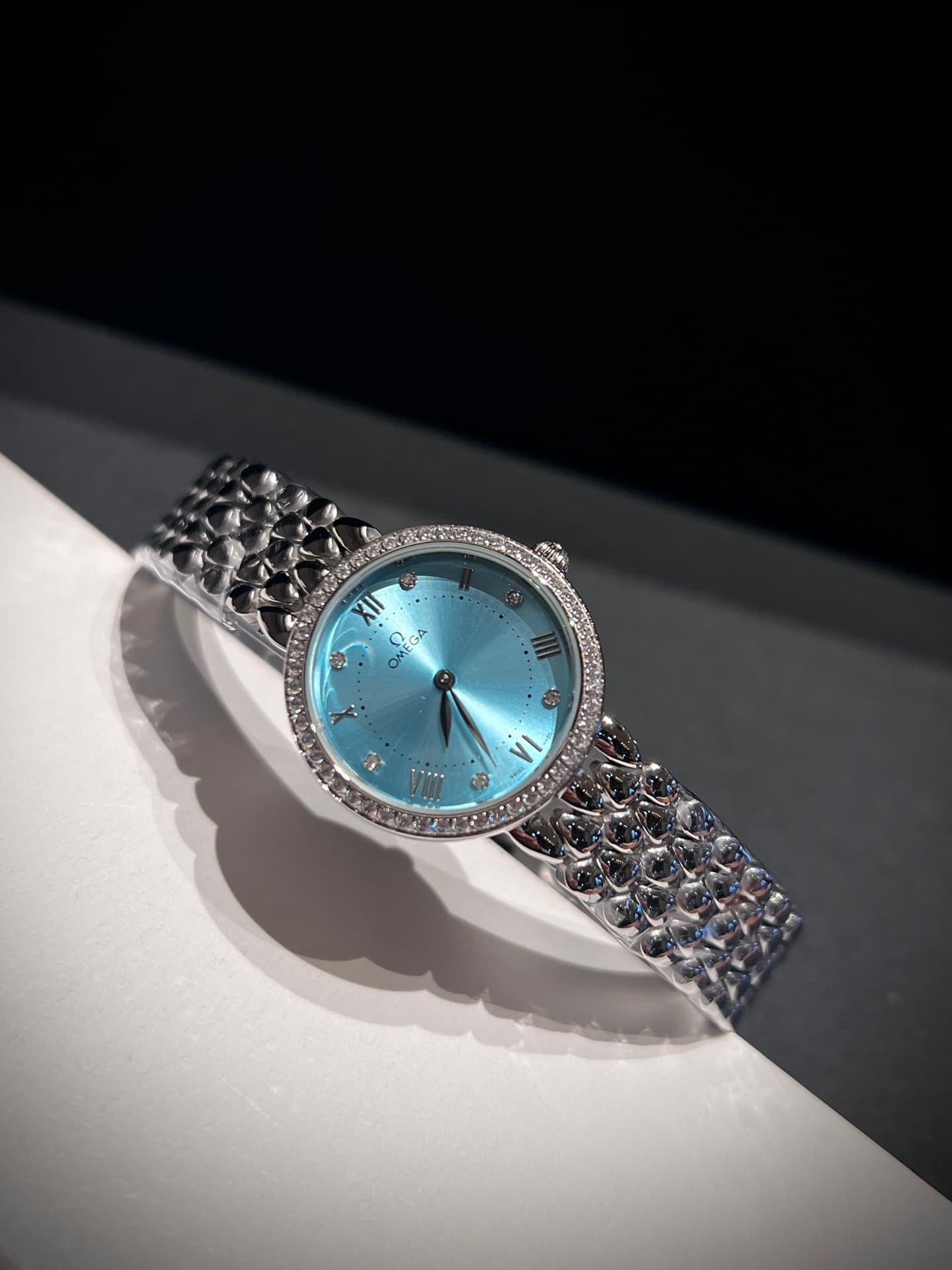 Omega White Watch