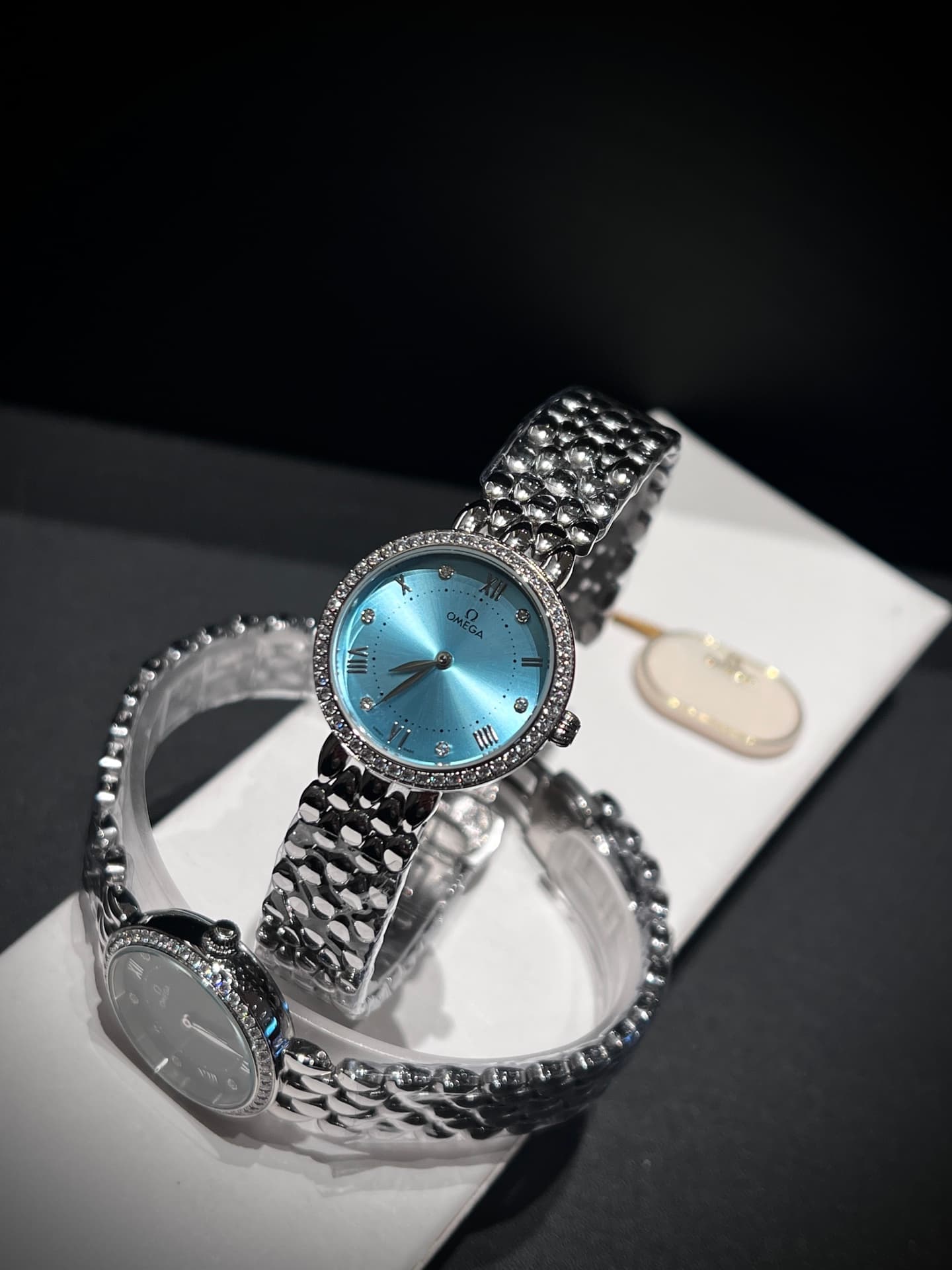 Omega White Watch