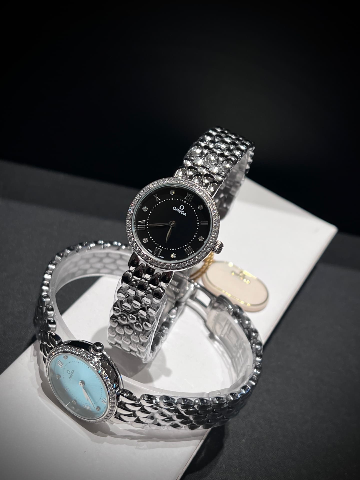 Omega White Watch