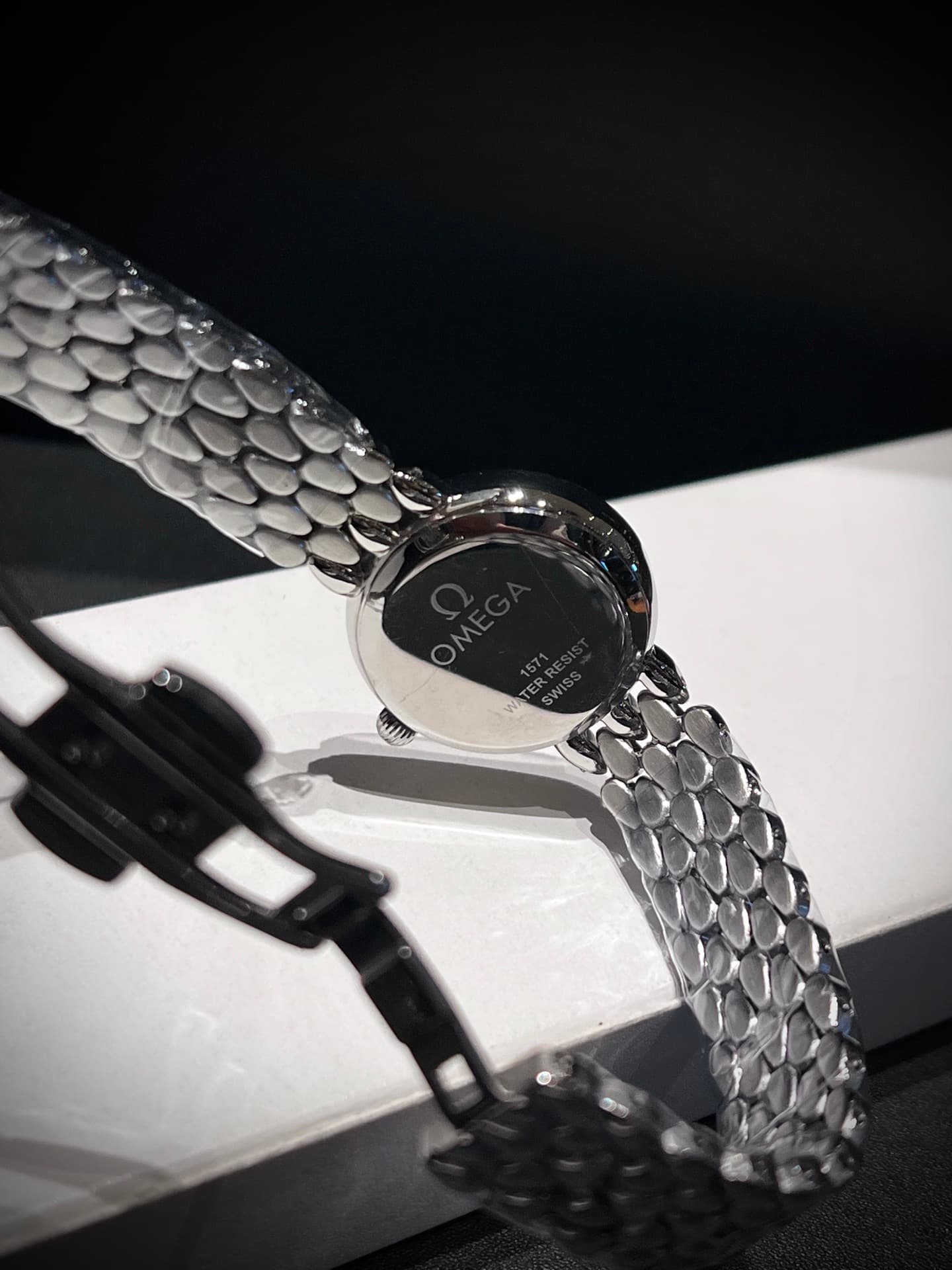 Omega White Watch