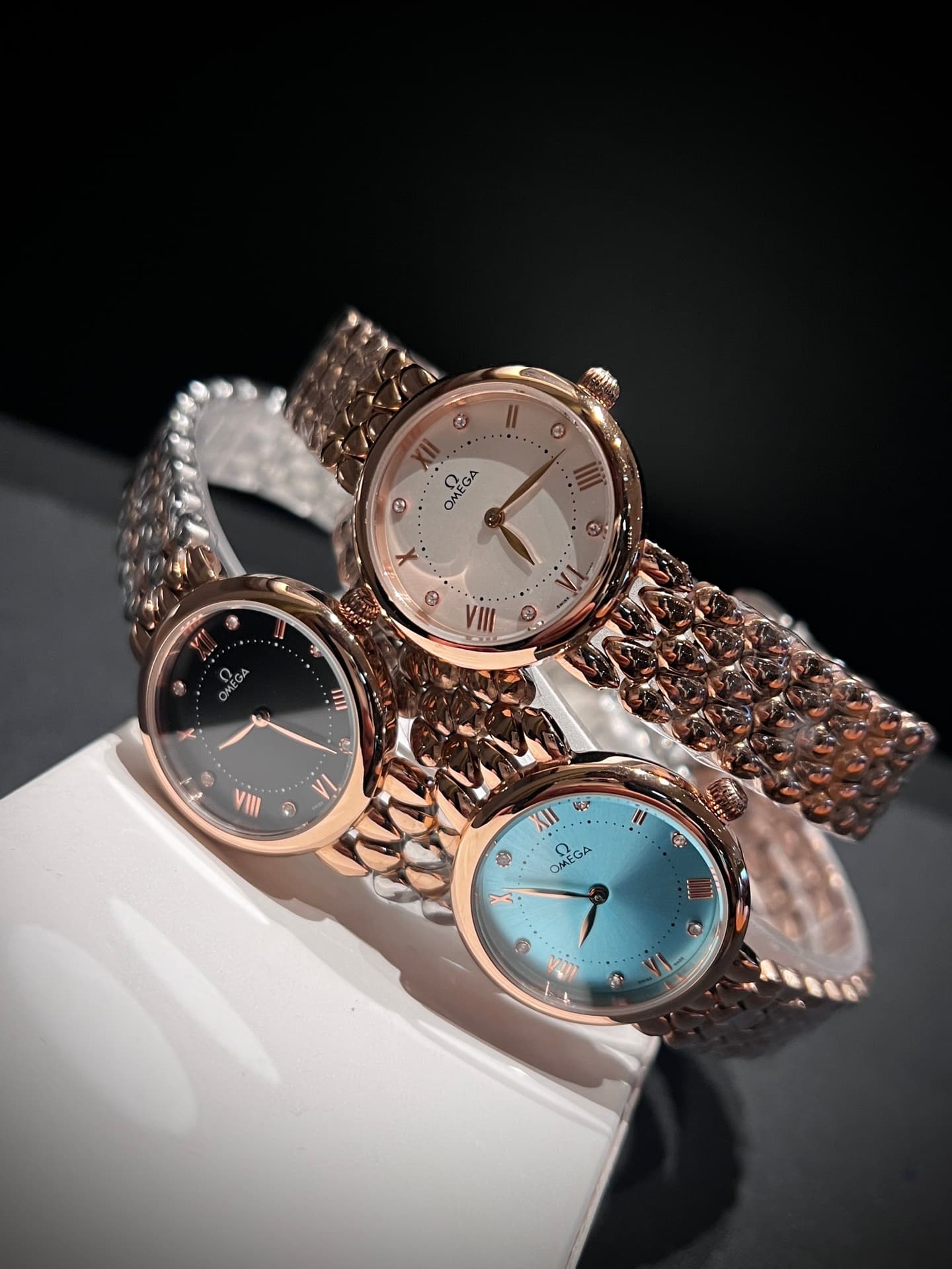 Omega White Watch