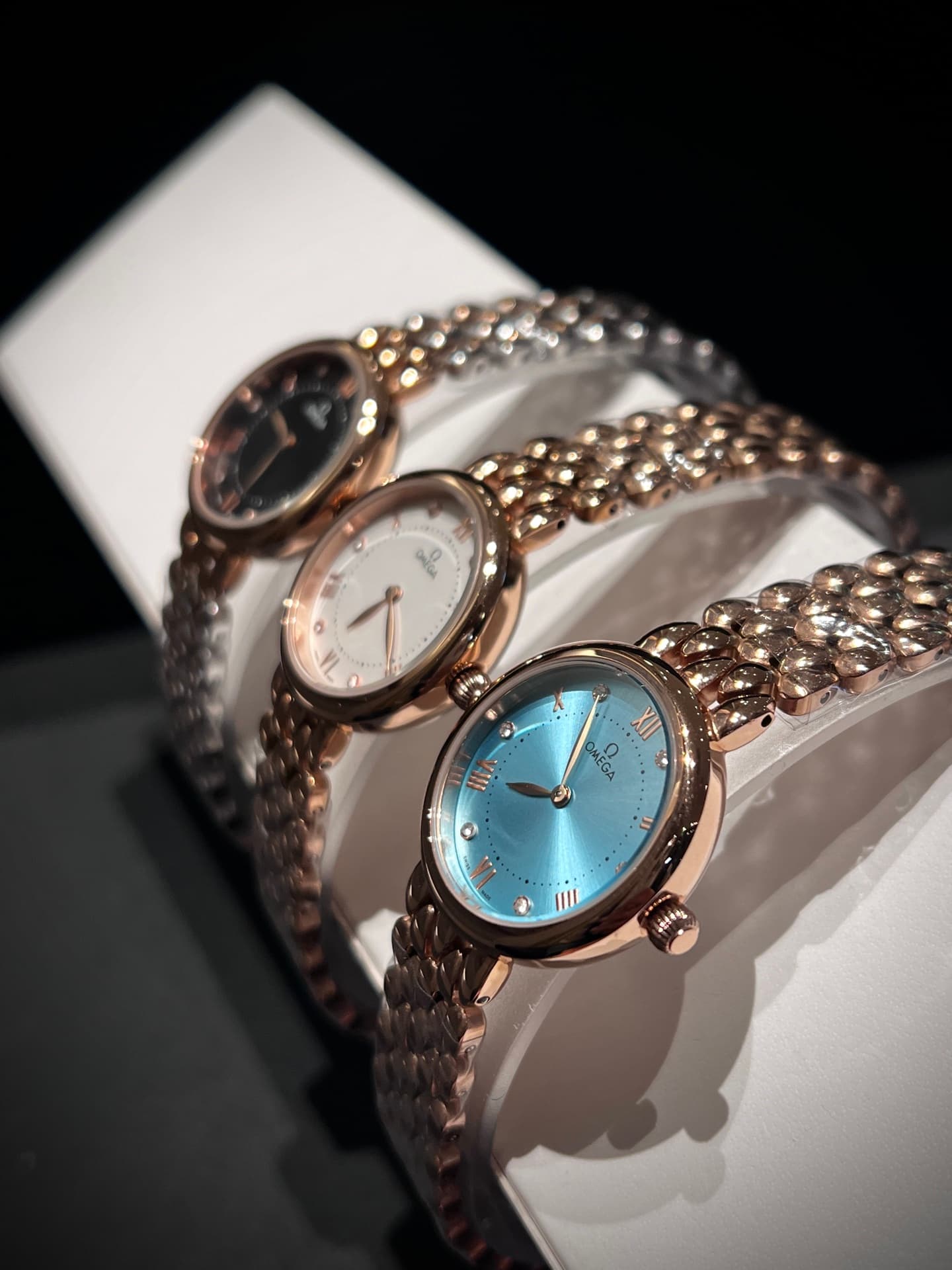 Omega White Watch